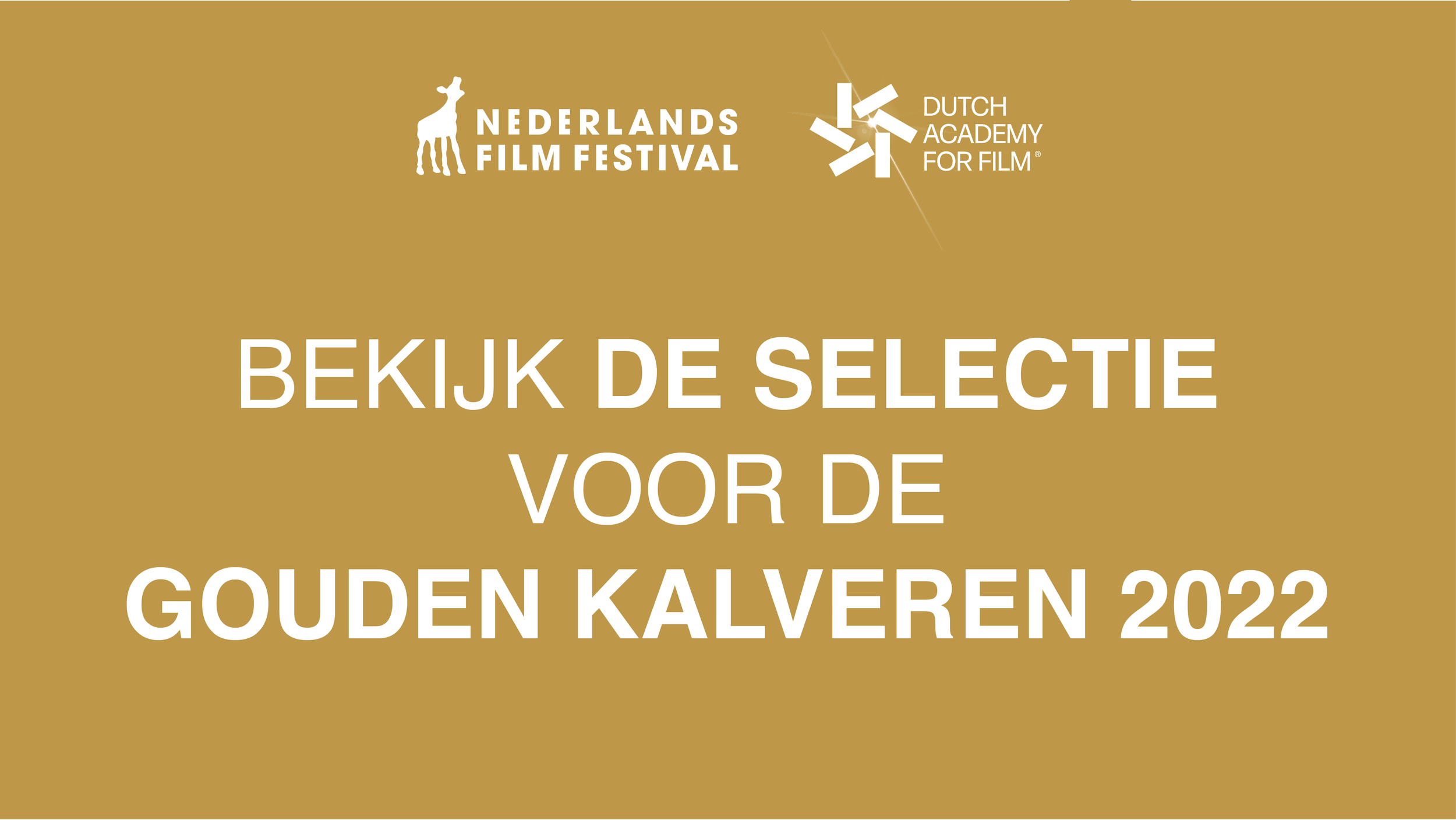 Selectie Gouden Kalf Competitie 2022 bekend