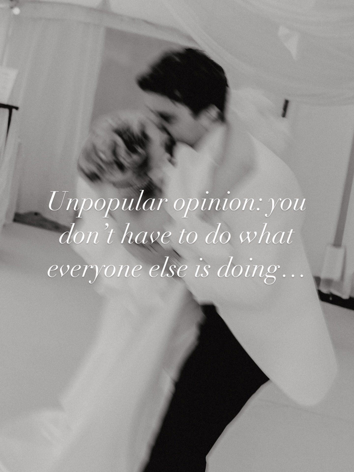 You don&rsquo;t need to do what people &ldquo;normally&rdquo; do, or to justify your choices to anyone.
You do need a wedding that feels like you.
That has always been my goal.

Which &ldquo;tradition&rdquo; would you happily skip? 👀

#modernwedding