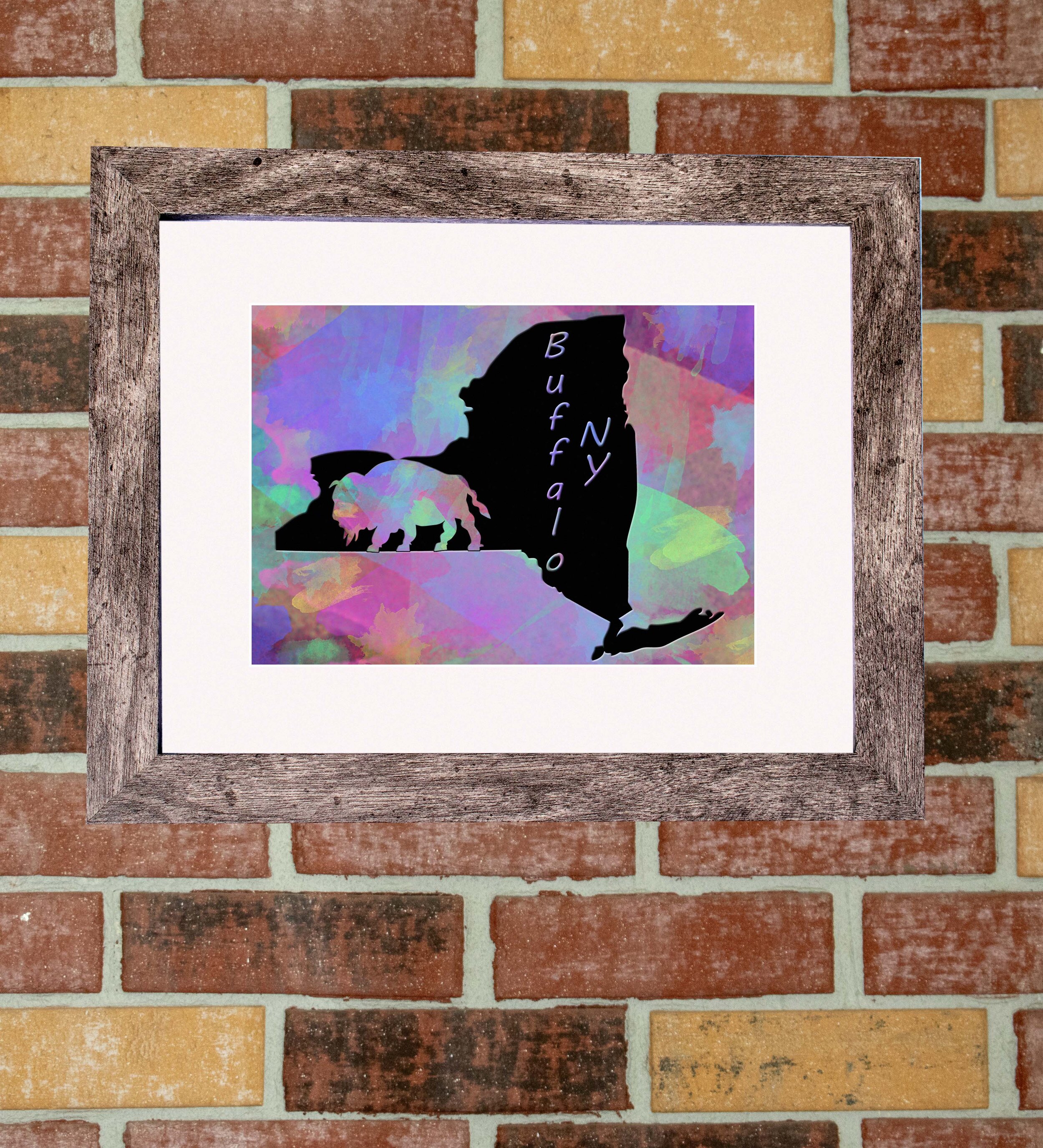 Watercolor Buffalo NY Print