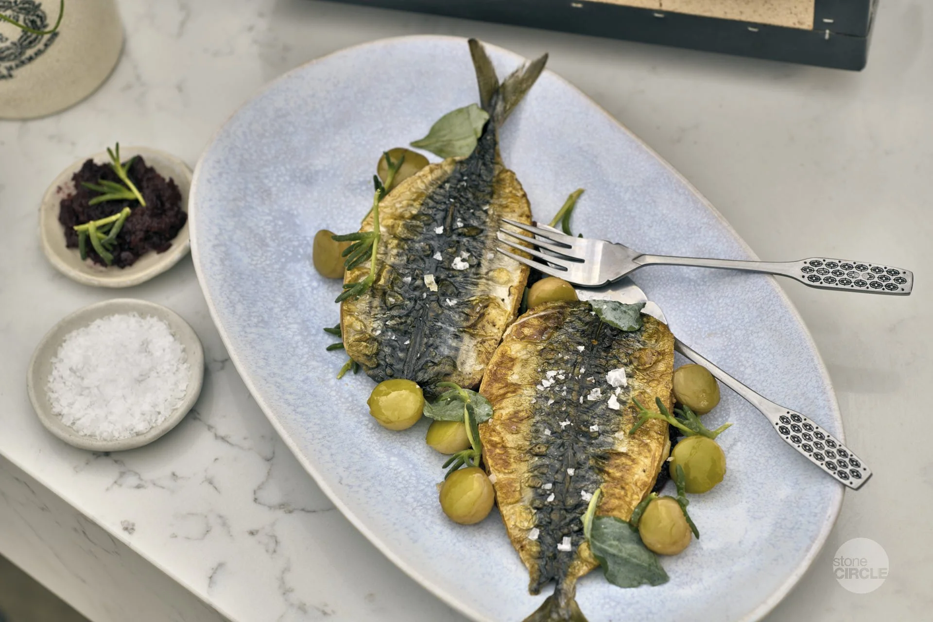 stoneCIRCLE Cookbook Mackerel with Beetroot Chutney and Apple by Greg
