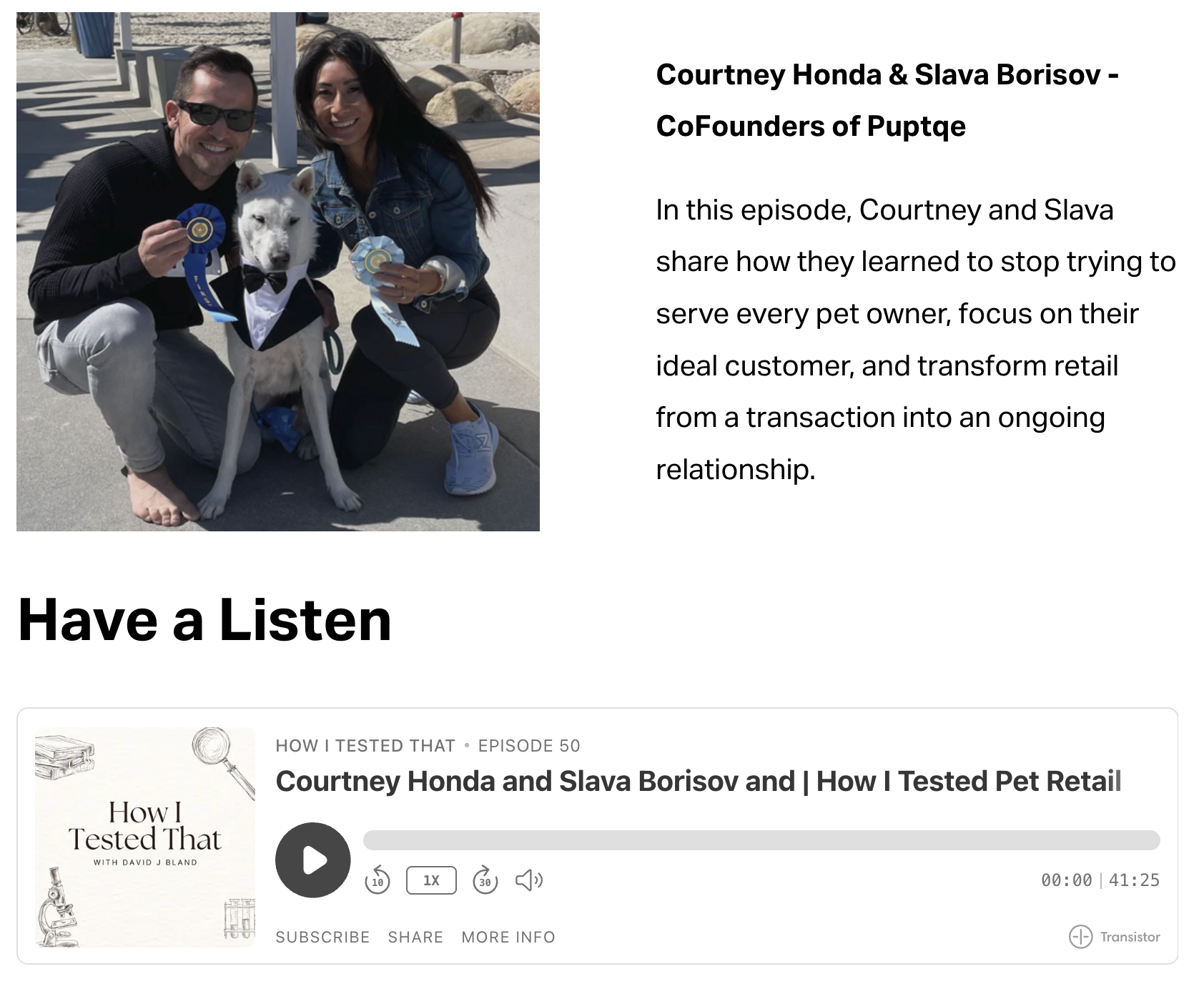Courtney Honda and Slava Borisov | How I Tested Pet Retail