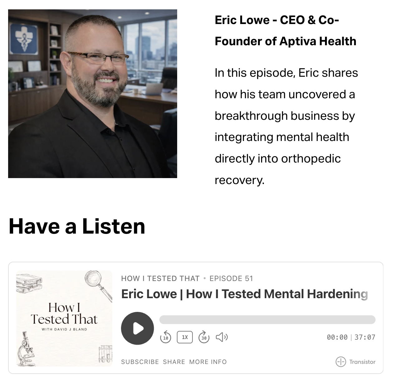 Eric Lowe | How I Tested Mental Hardening