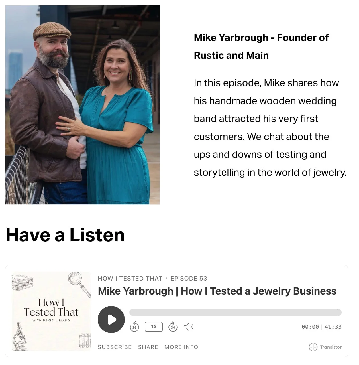 Mike Yarbrough | How I Tested a Jewelry Business