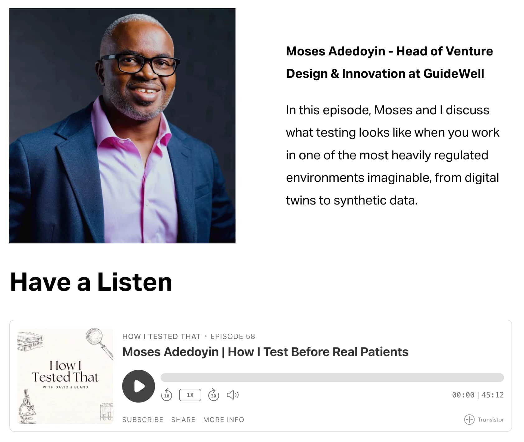 Moses Adedoyin | How I Test Before Real Patients