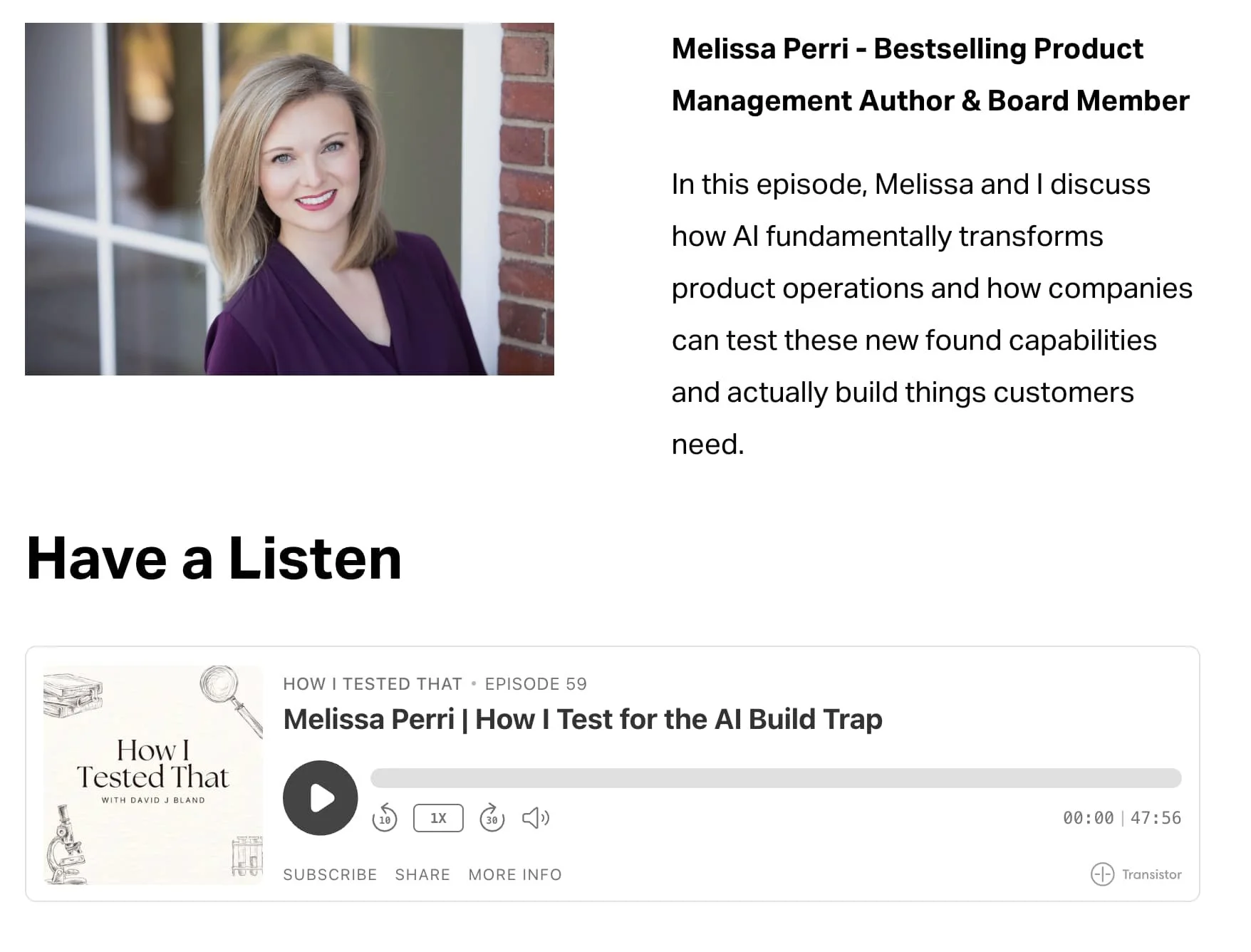 Melissa Perri | How I Test for the AI Build Trap