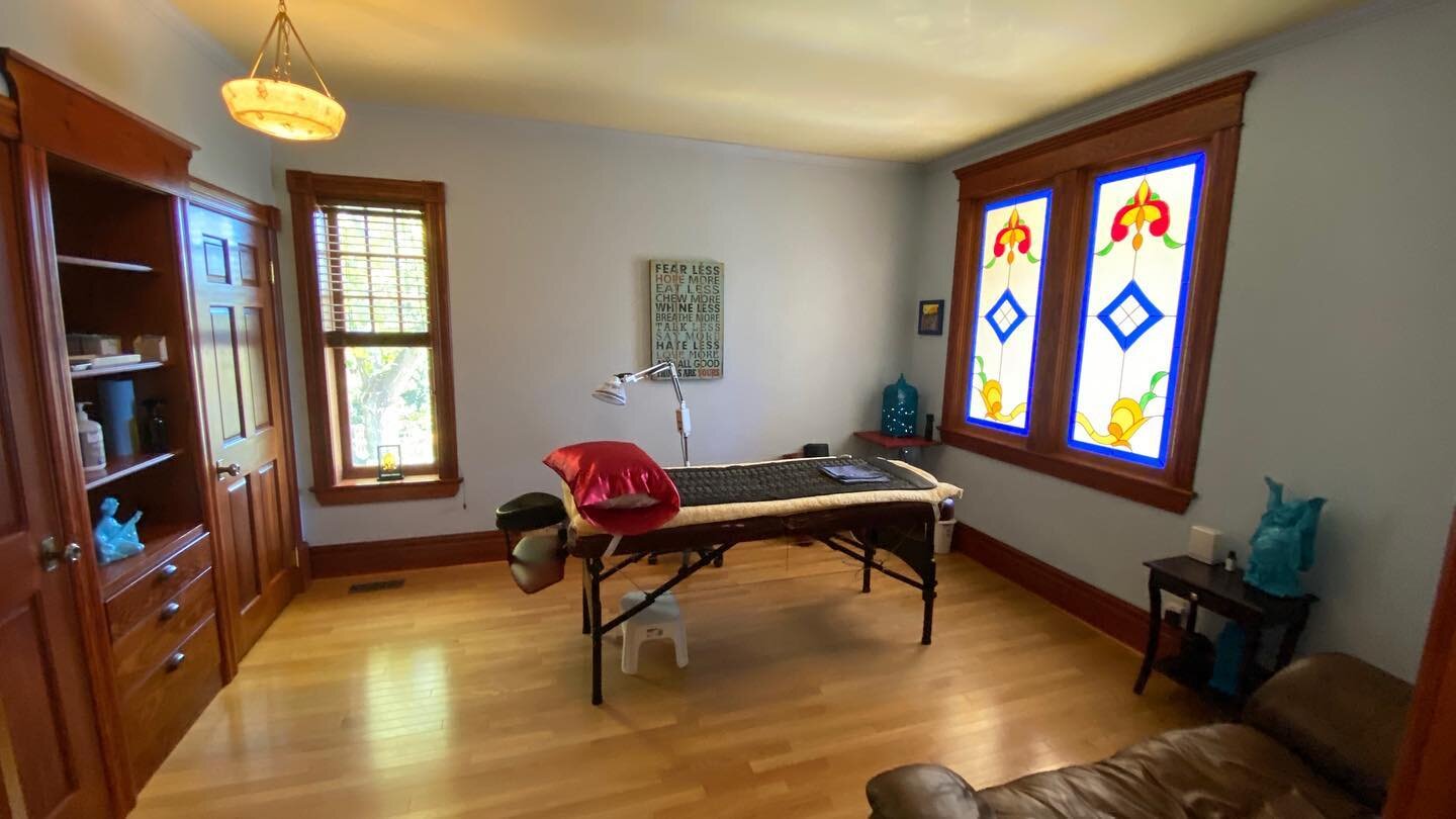 One treatment room is ready. This is a lot of work but so worth it. This space is magical. It&rsquo;s going to bring our healing to the next level. 😊