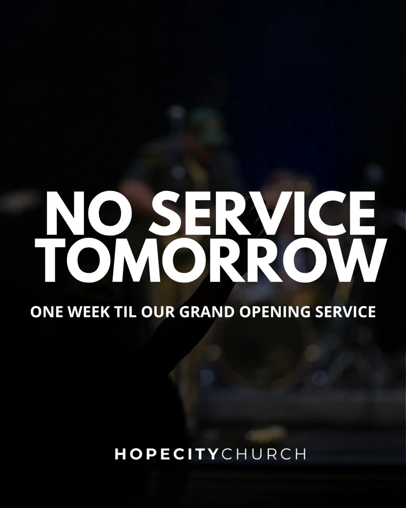 Just a friendly reminder that there will be NO SERVICE TOMORROW! We&rsquo;re looking forward to worshipping with you in just ONE WEEK at 2001 C. Street!

See you soon! 🖤🕊️✨
