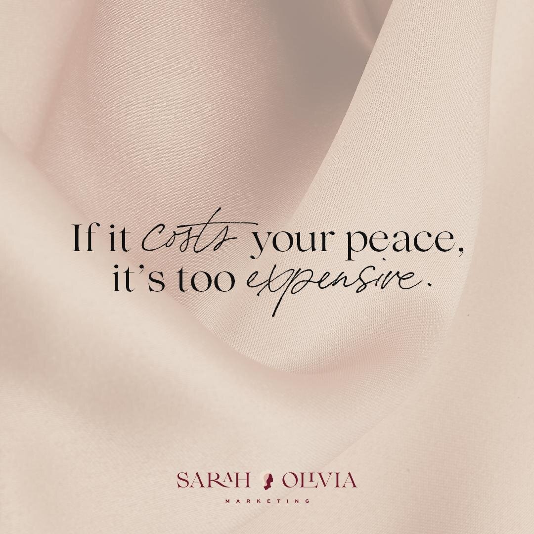 On the count of three, repeat after us:⁠
My 👏🏼 peace 👏🏽 is 👏🏾 priceless. 👏🏿⁠
⁠
This is our #MondayMotivation &amp; beginning of the week reminder that no relationship, career move, client, decision, etc. will ever be worth your peace. And, yo