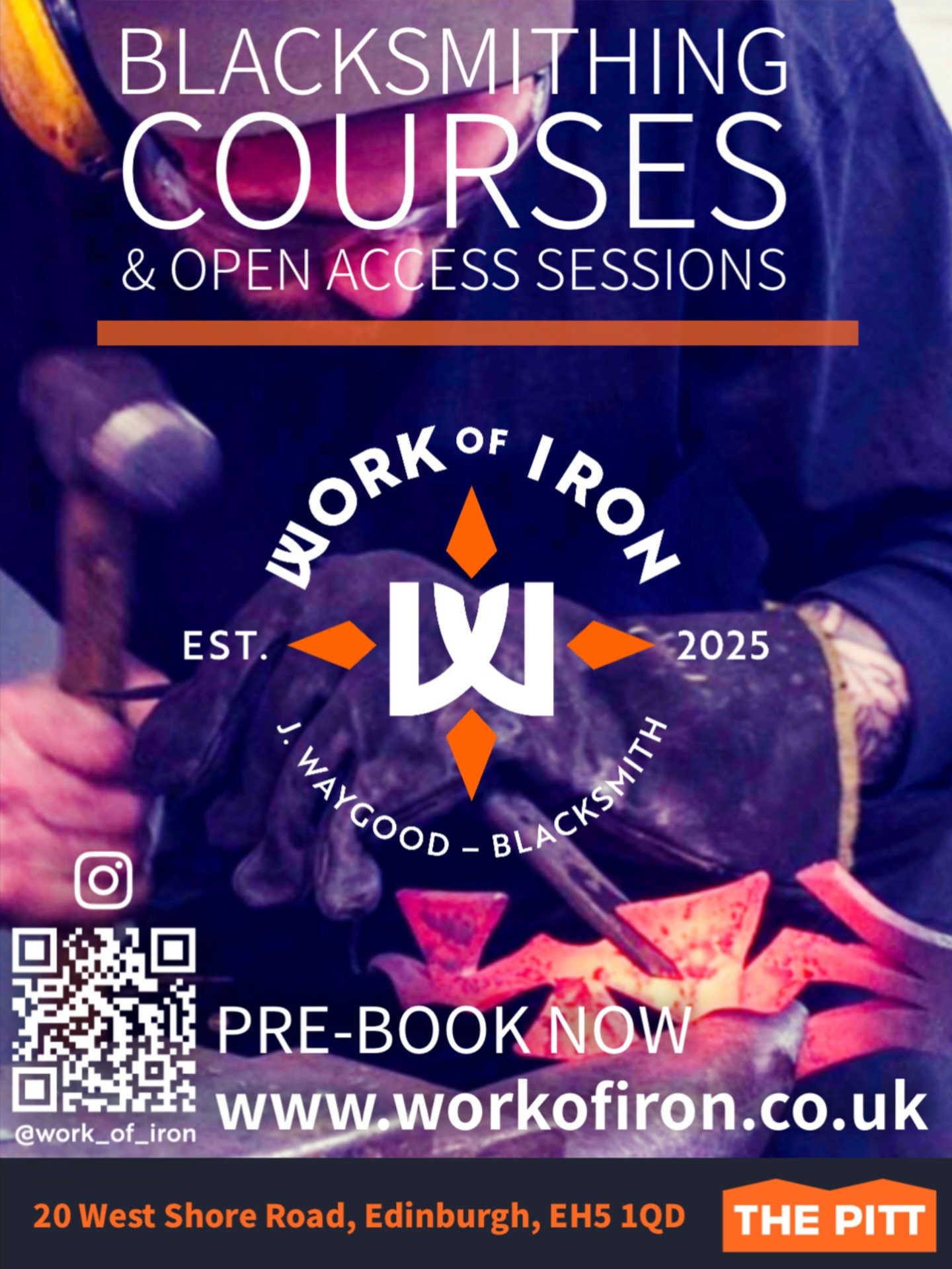 BLACKSMITHING COURSES STARTING THIS MONTH 🔥🎺⚒️ #blacksmithing #forging #craftsmanship #edinburgh #craftcourse #supportlocal #scotland #artist #metalart #art