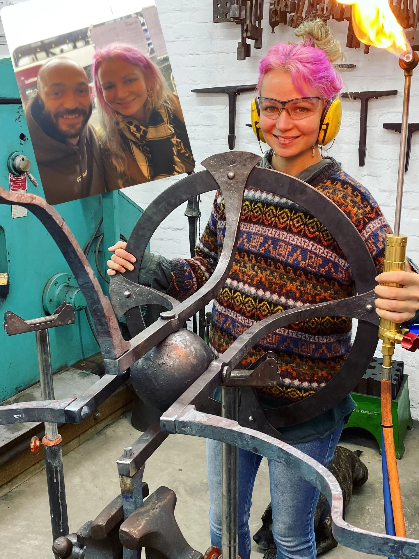 Spent my birthday in the forge with my partner in crime, smacking down some hot rivets 🔥 Couldn&rsquo;t be happier ⚒️🎺🤟 #blacksmithing #craftsmanship #edinburgh #craftcourse #supportlocal #scotland #artist #metalart #art