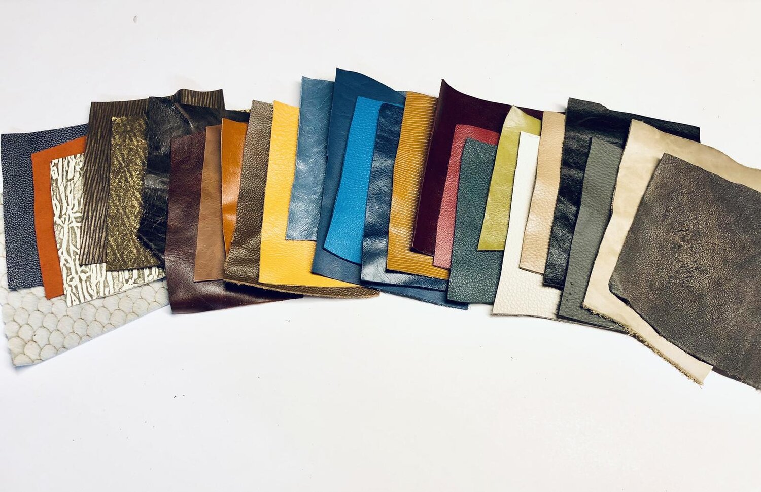 Colorful Leather Pieces - 1 Pound Bag of Scraps & Remnants for