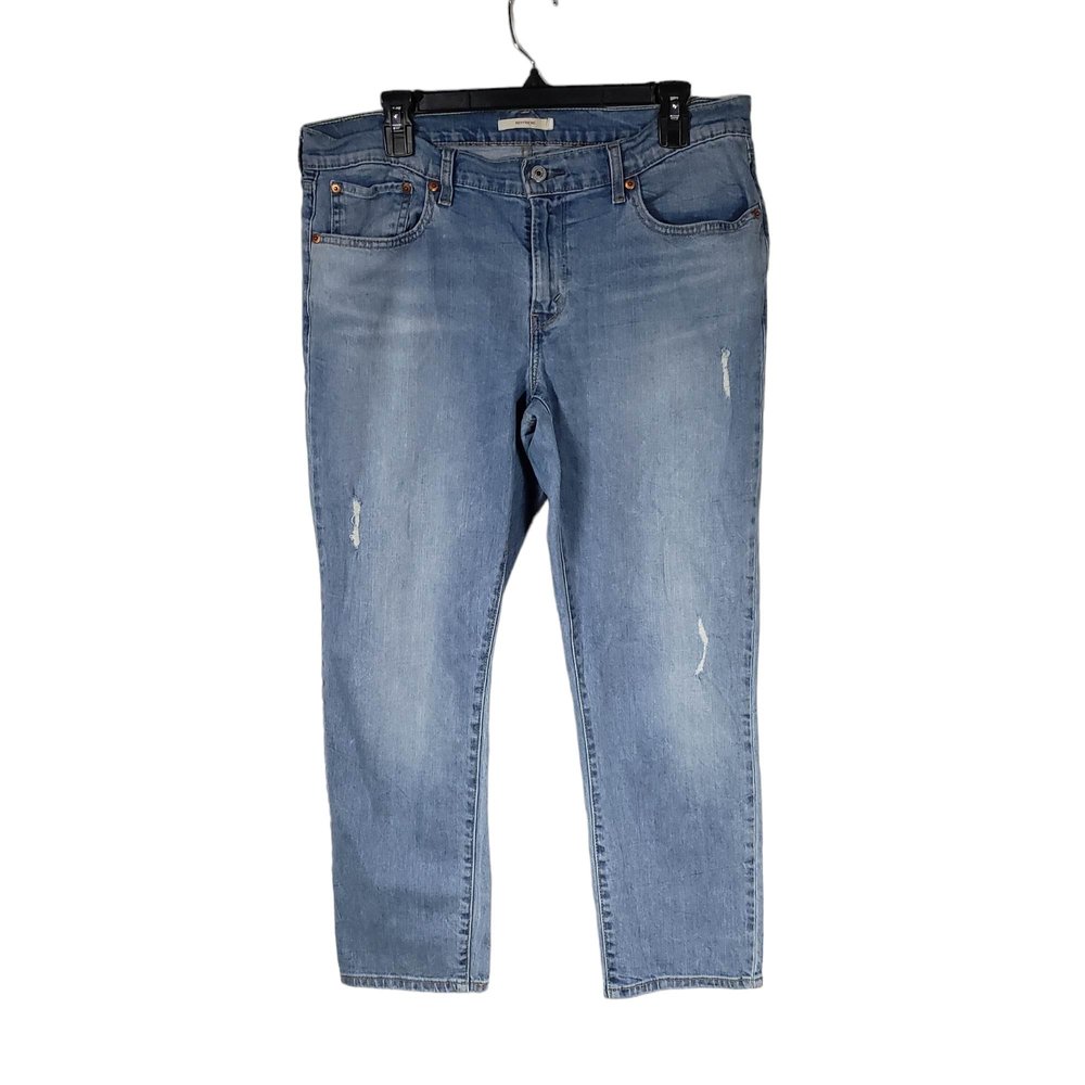 Levis Women's Waist size 31 (approx size 10) Blue denim distressed Jeans —  ReFashionista Consignment Shop