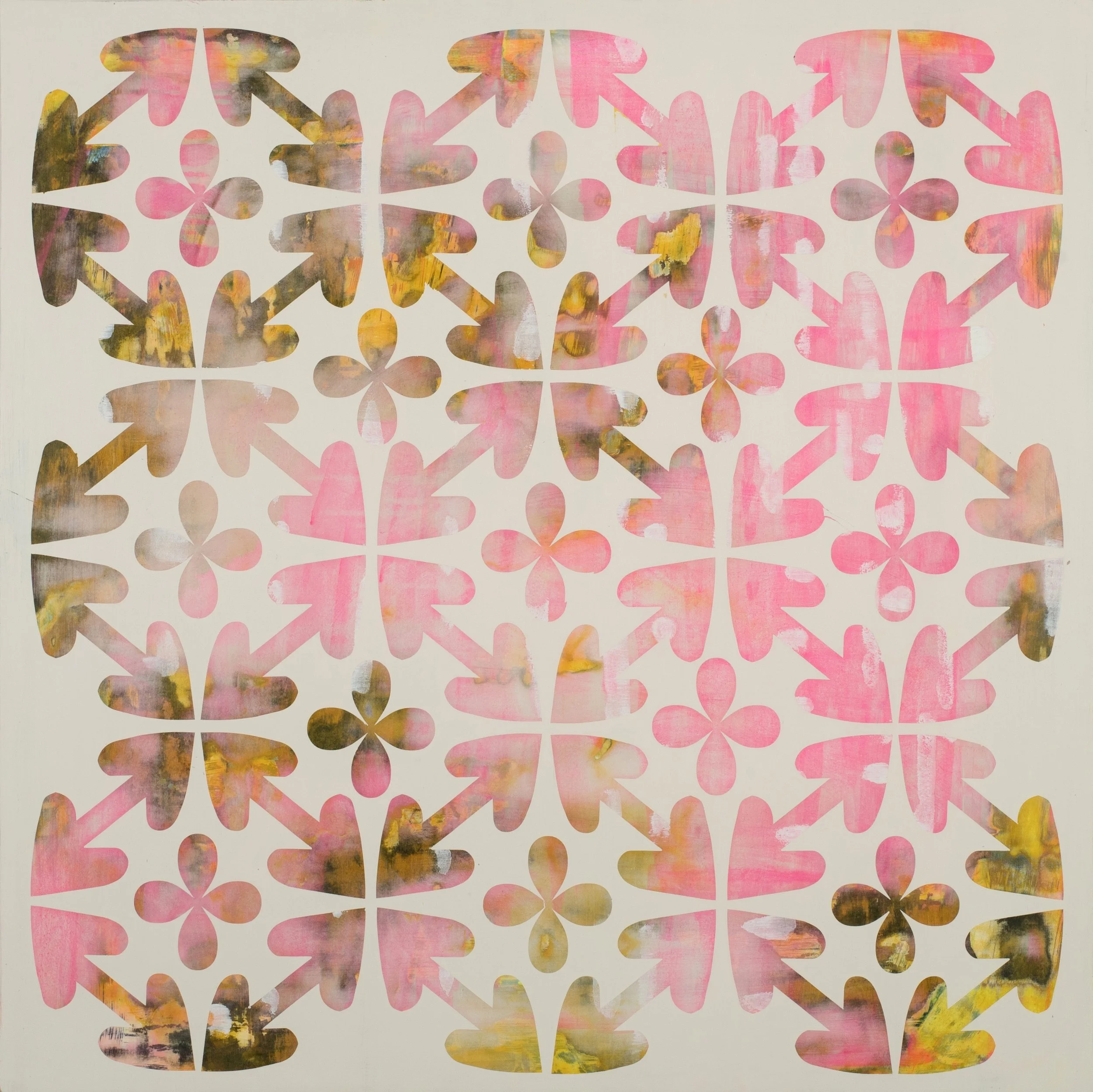 Love and Luck 36" x 36", paint on panel, 2025