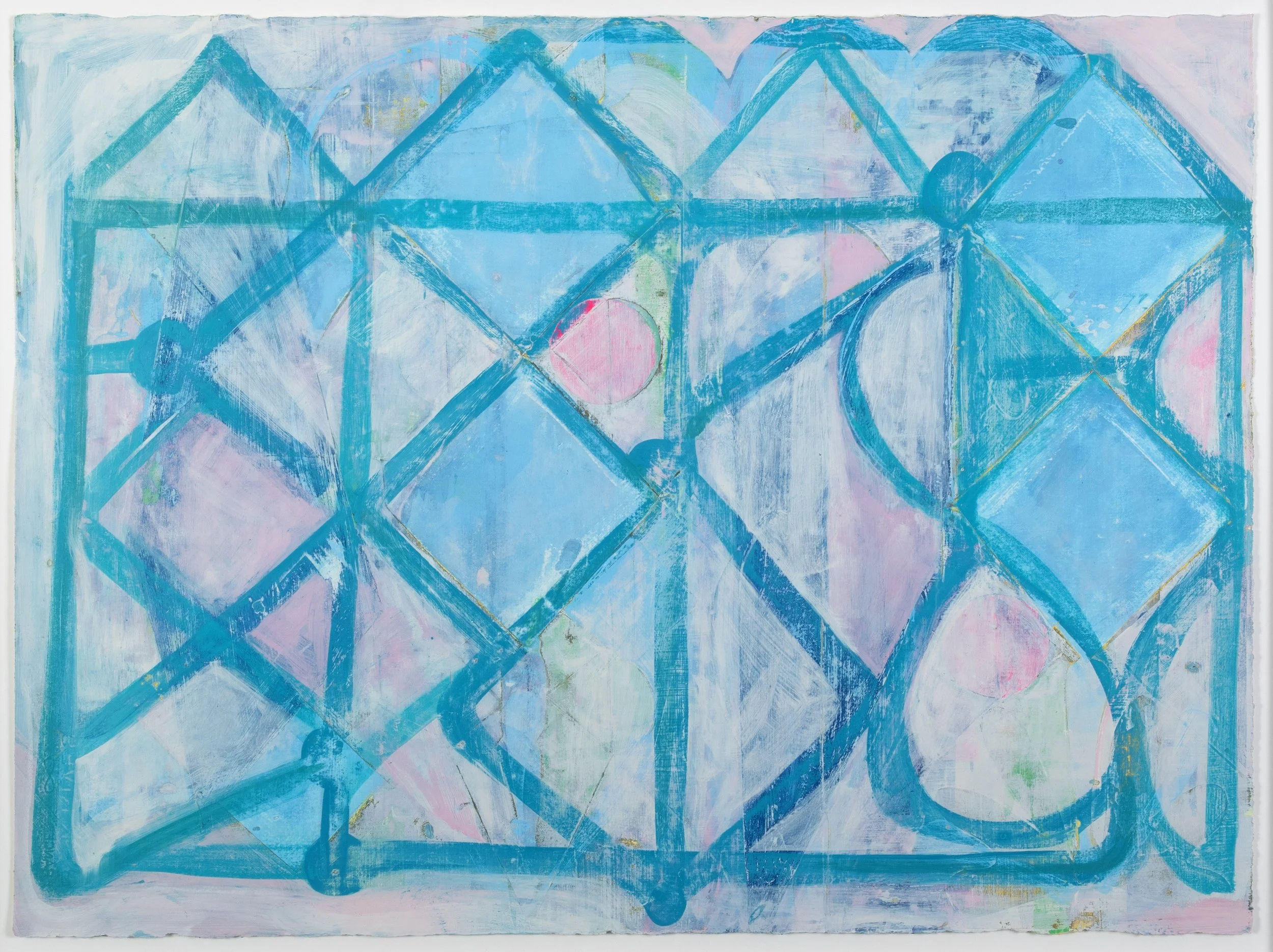 Simpler Times 30 x 22 paint on paper, 2025