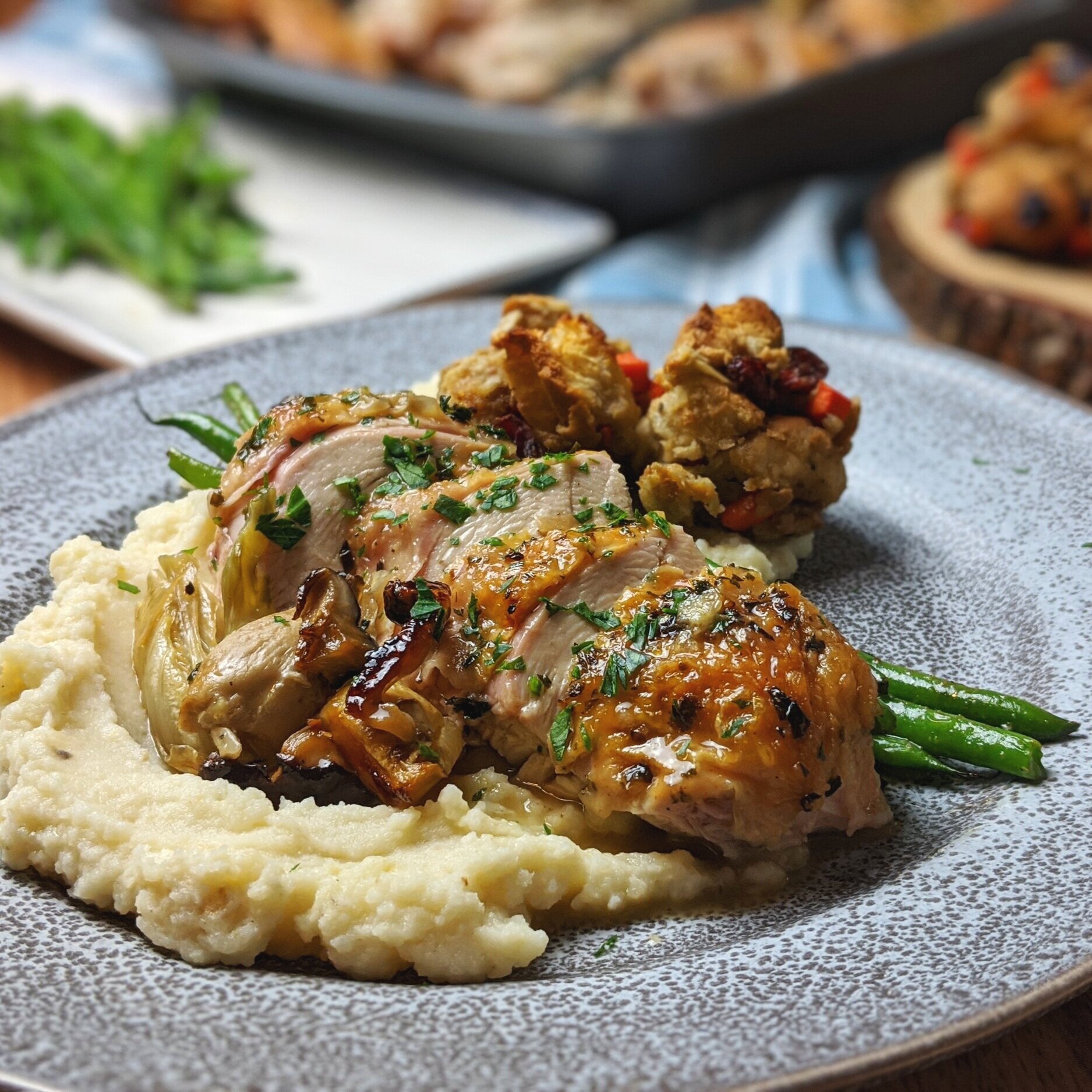 Roasted Whole Chicken with Mushrooms & Pan Sauce — RI Mushroom Co.