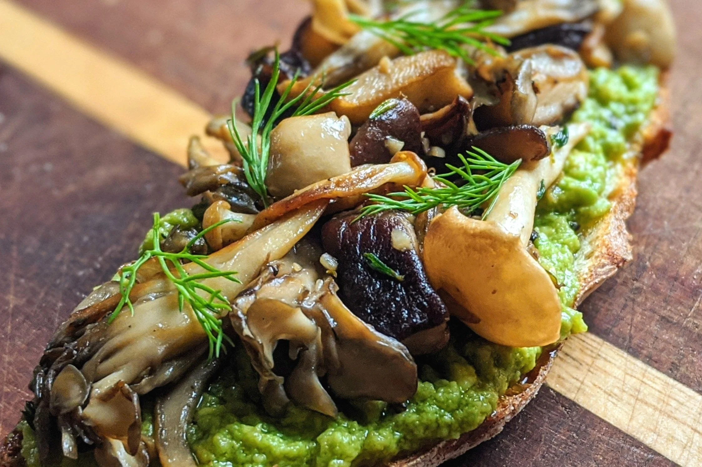 Mixed Mushroom Avocado Toast