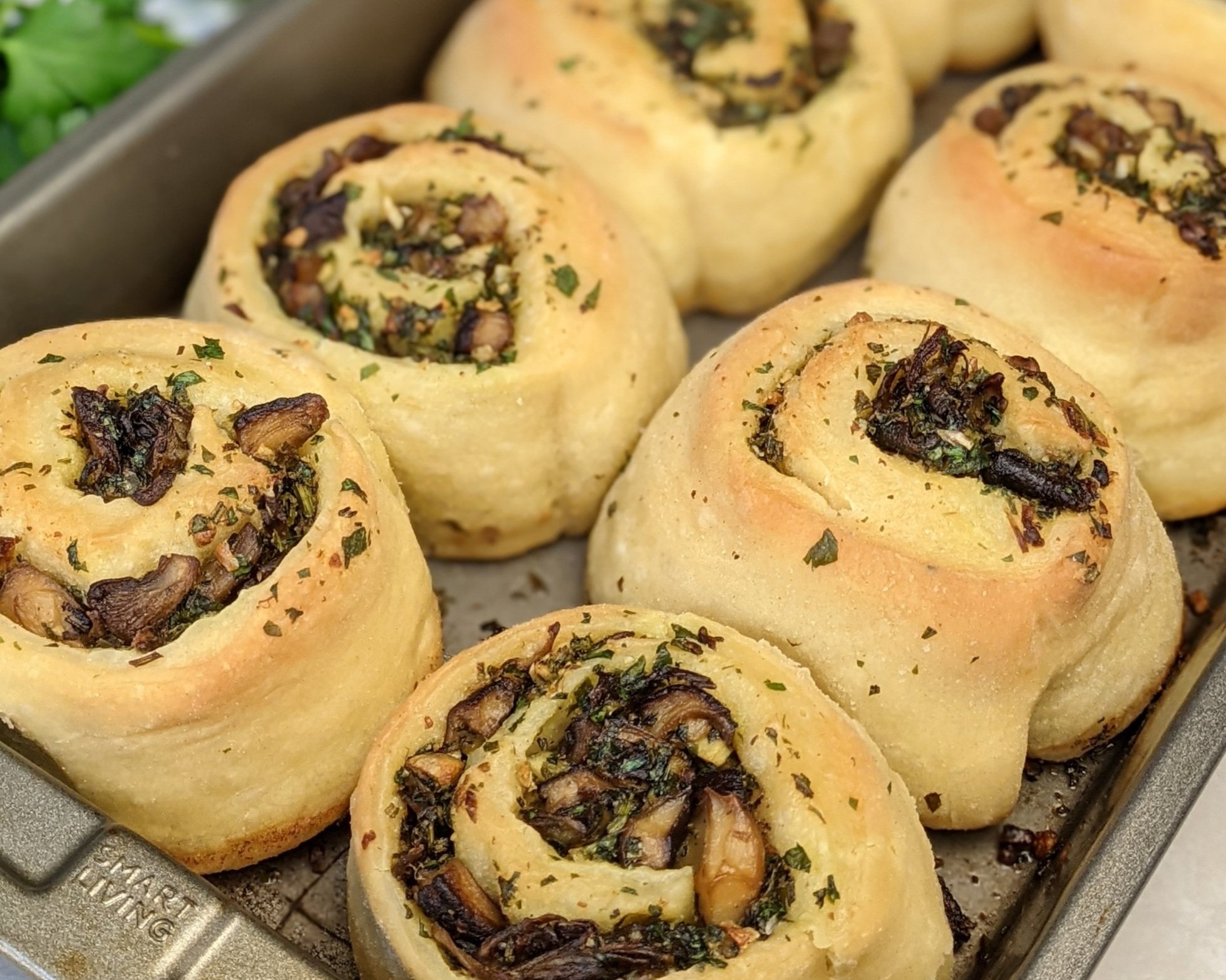 Garlic & Mushroom Bread Swirls