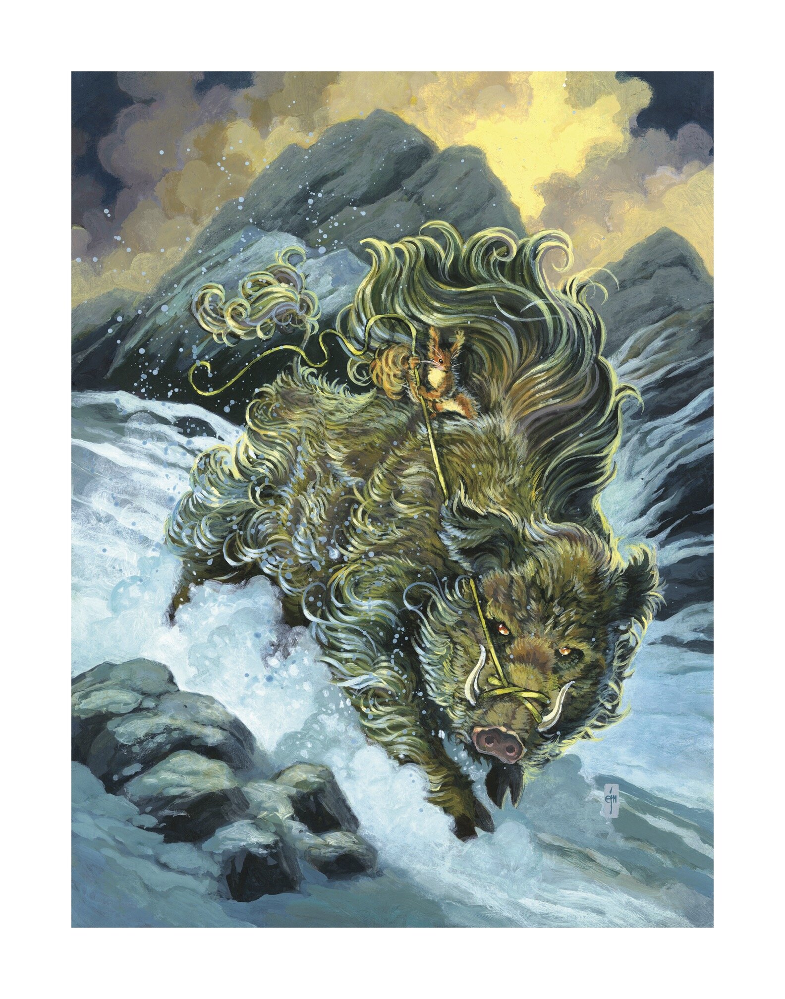 The Erymanthean Boar by Erich J. Moffitt- Print