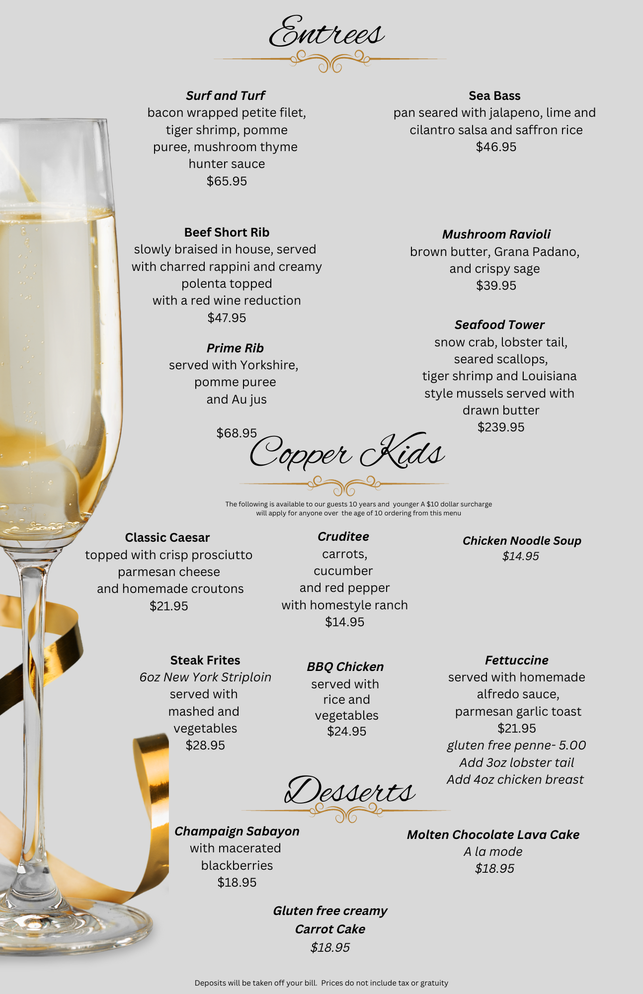 NYE Menu 202223 — Copper Blues Bar & Grill
