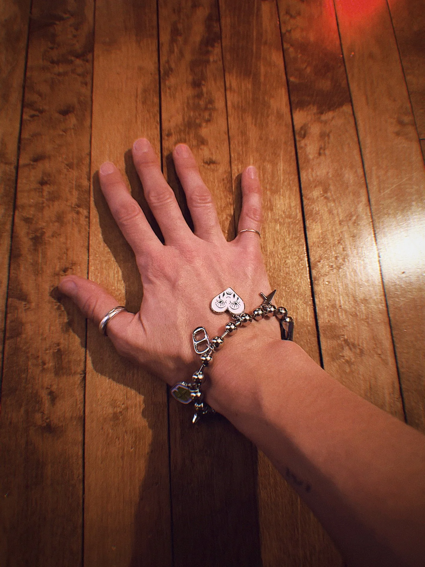 New goodies are rolling in for the holiday season. Our site is still being reworked, but you can purchase from us at an upcoming market or by sliding into our DMs. 

This oversized ball chain charm bracelet has a dagger, crying heart, soda tab, &ldqu