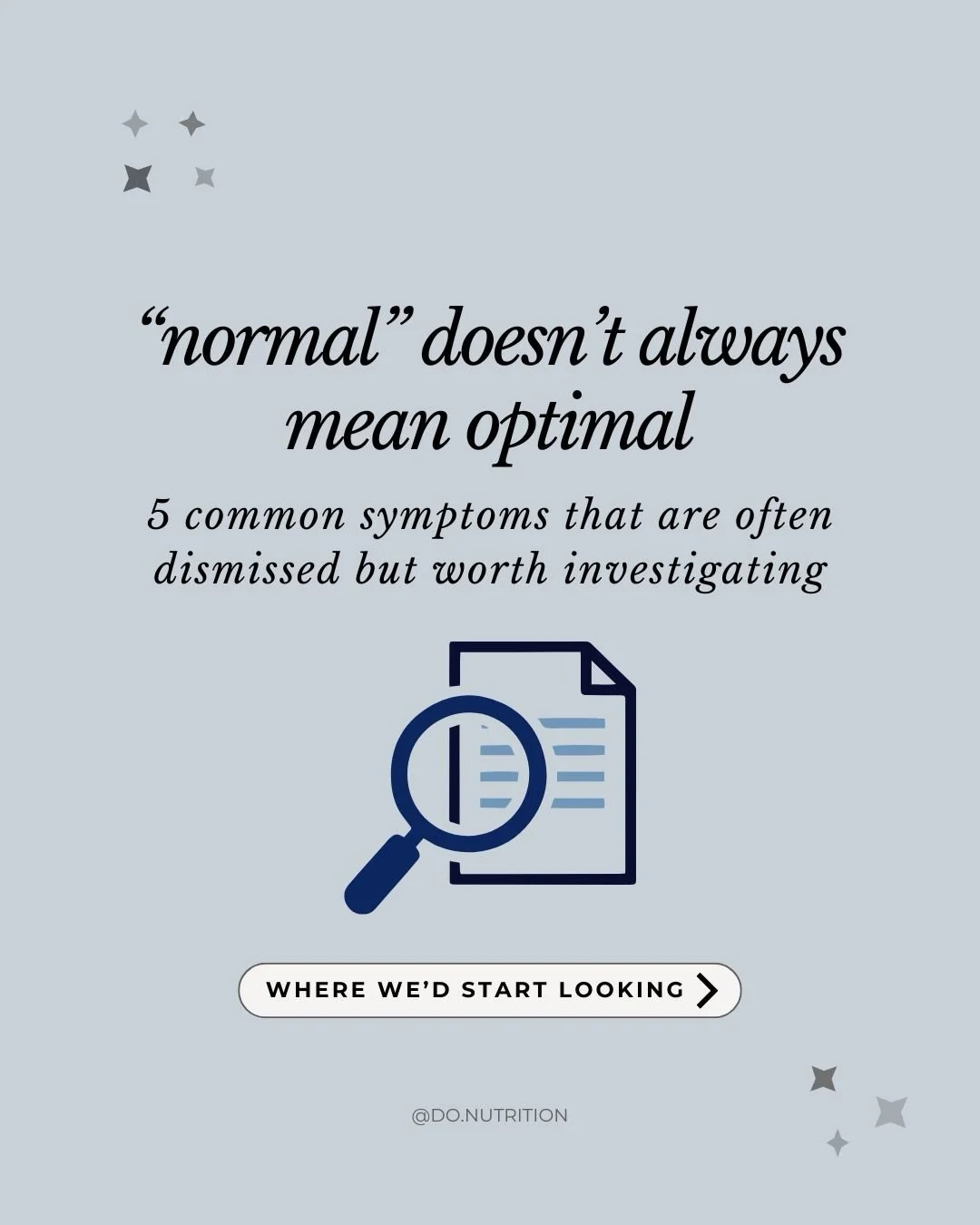 A lot of people live with symptoms that have quietly become their &ldquo;normal&rdquo; 🔎

Low energy.
Digestive issues.
Feeling anxious or foggy for no clear reason.

These experiences are common, but they&rsquo;re also clues.

Swipe to see a few si