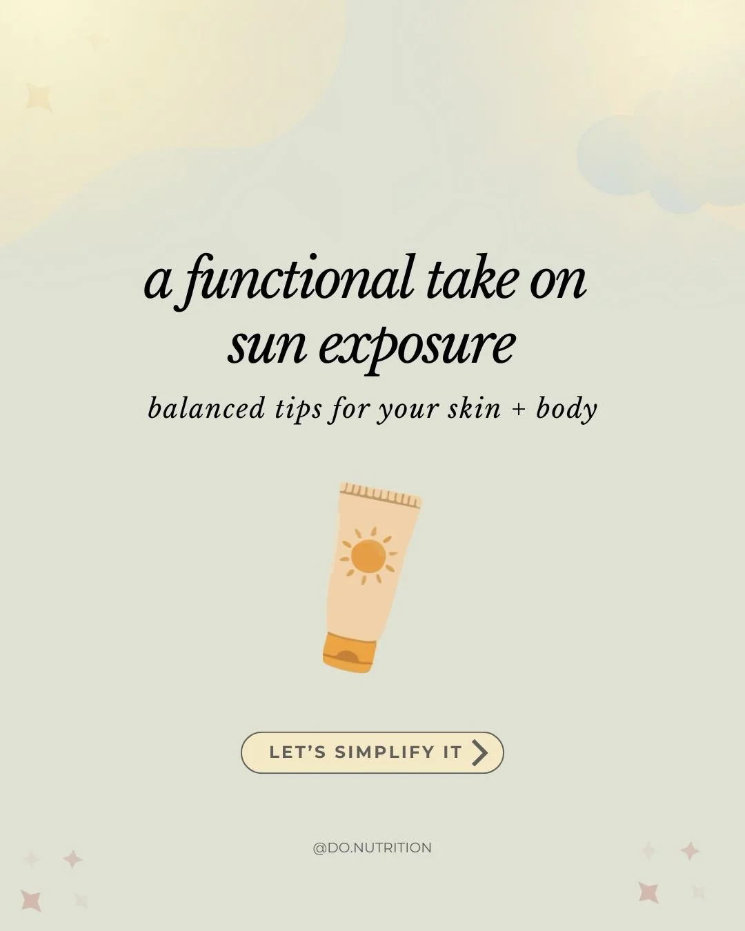 Sun exposure doesn&rsquo;t need to be complicated ☀️

A little sunlight can support mood, energy, circadian rhythm, and vitamin D, but your skin still needs support.

Our approach: build exposure gradually, check the UV index, choose SPF your skin to