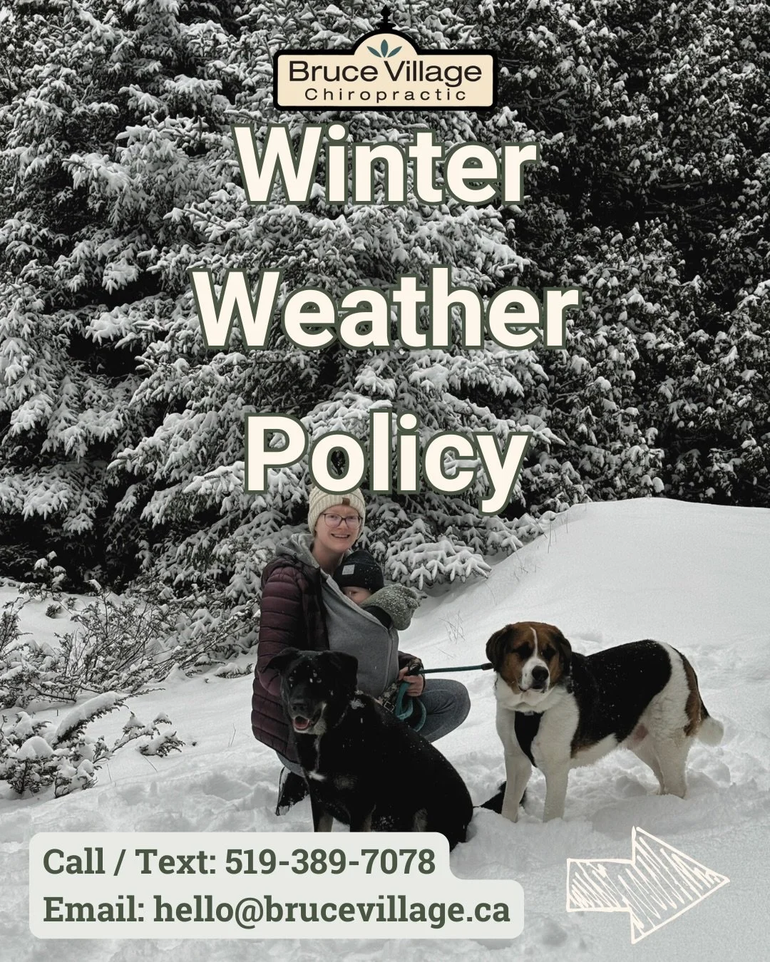 With our first blast of wintery weather on the way, we wanted to remind you of our winter weather cancellation policy. 

Some friendly reminders: 
- if you cannot make your appointment please let us know ASAP. We often have folks looking to get in fr