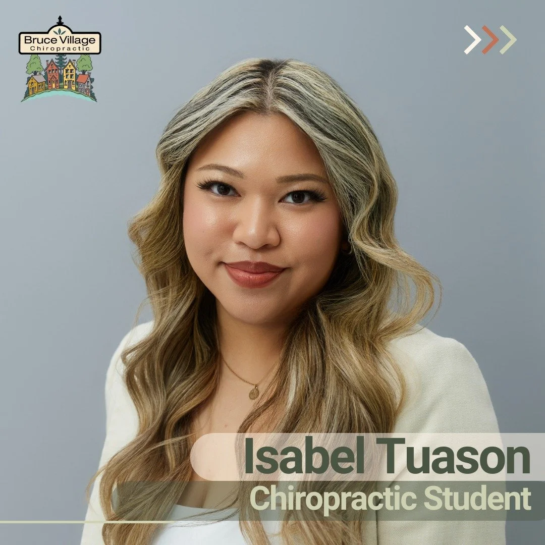 She's here! At long last, we are SO excited to welcome our Chiropractic Intern, Isabel to the Bruce Village team. 

~ passion ~ connectivity ~ community ~

Her passion for care grew through connection with people, community, and the small moments tha