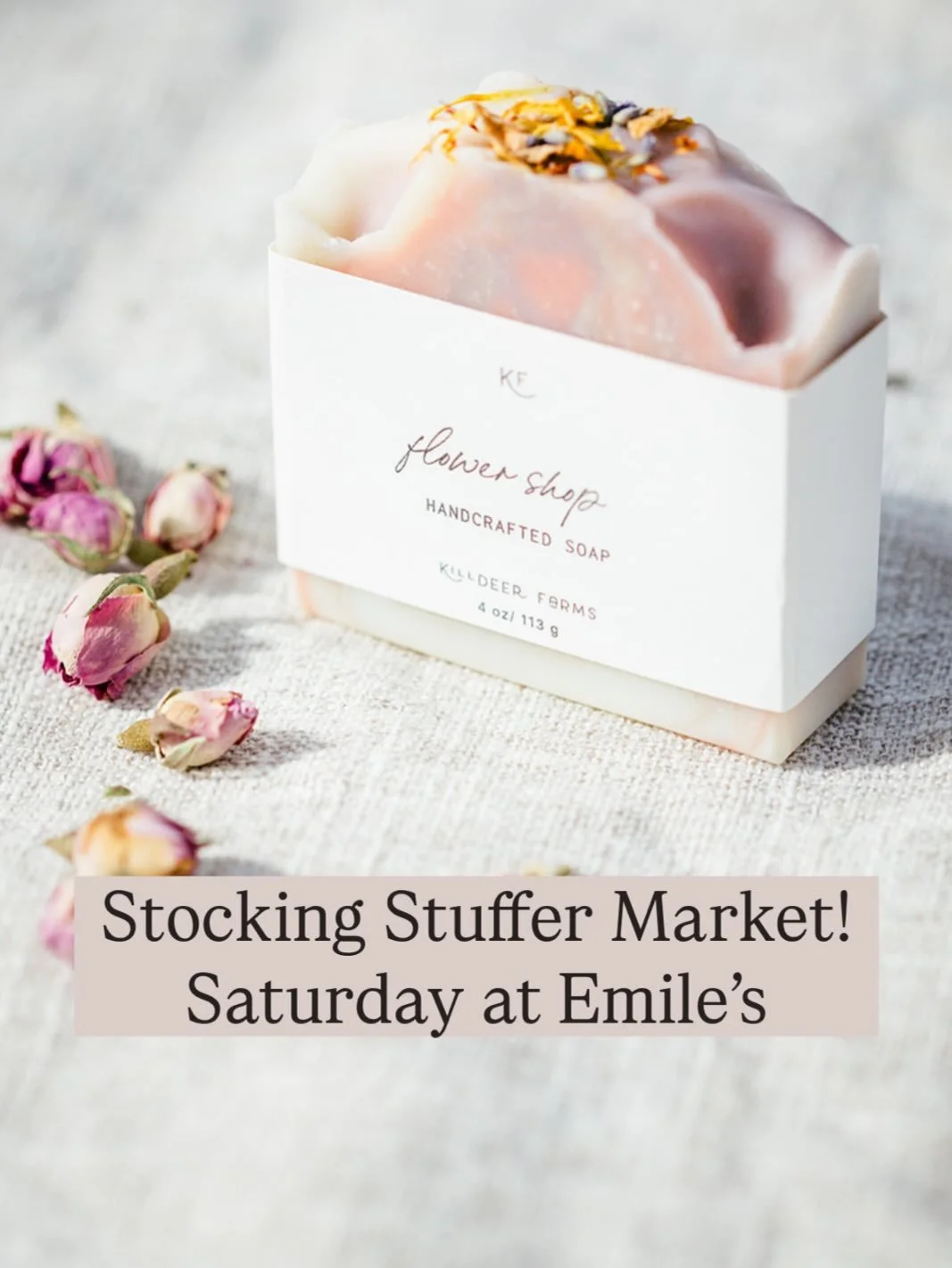 STUFF THOSE STOCKINGS WITH LOCAL GOODS! Loads of lavender await.

Our entire line of handcrafted, organic bath and body products are available on our website, but it&rsquo;s so much more fun to shop in person.

Join us this Saturday, December 4, from