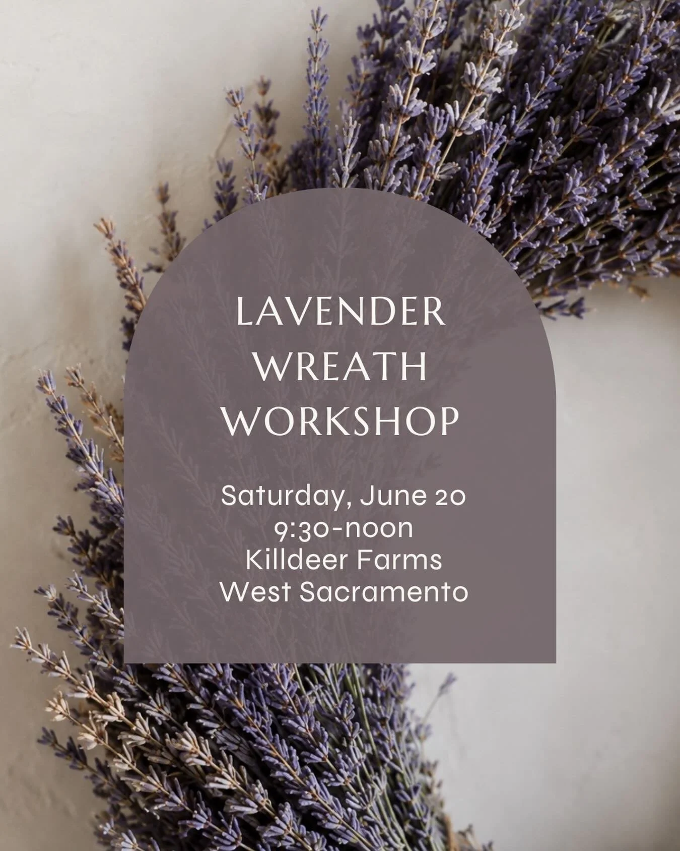 HANDS-ON WREATH MAKING! June at the farm smells like lavender&mdash;and we&rsquo;re inviting you right into the middle of it. 

Join us Saturday morning, June 20, for a relaxed workshop led by special guest Brenda Rinard of @brendasmidtownflowers . B
