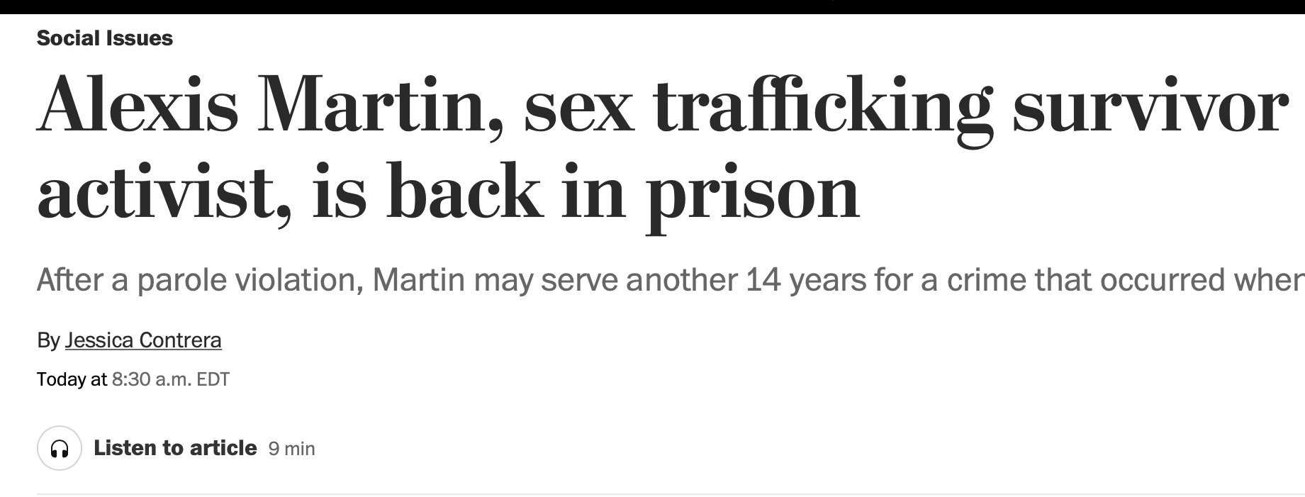 Alexis Martin Sex Trafficking Survivor And Activist Is Back In Prison — Framework The 