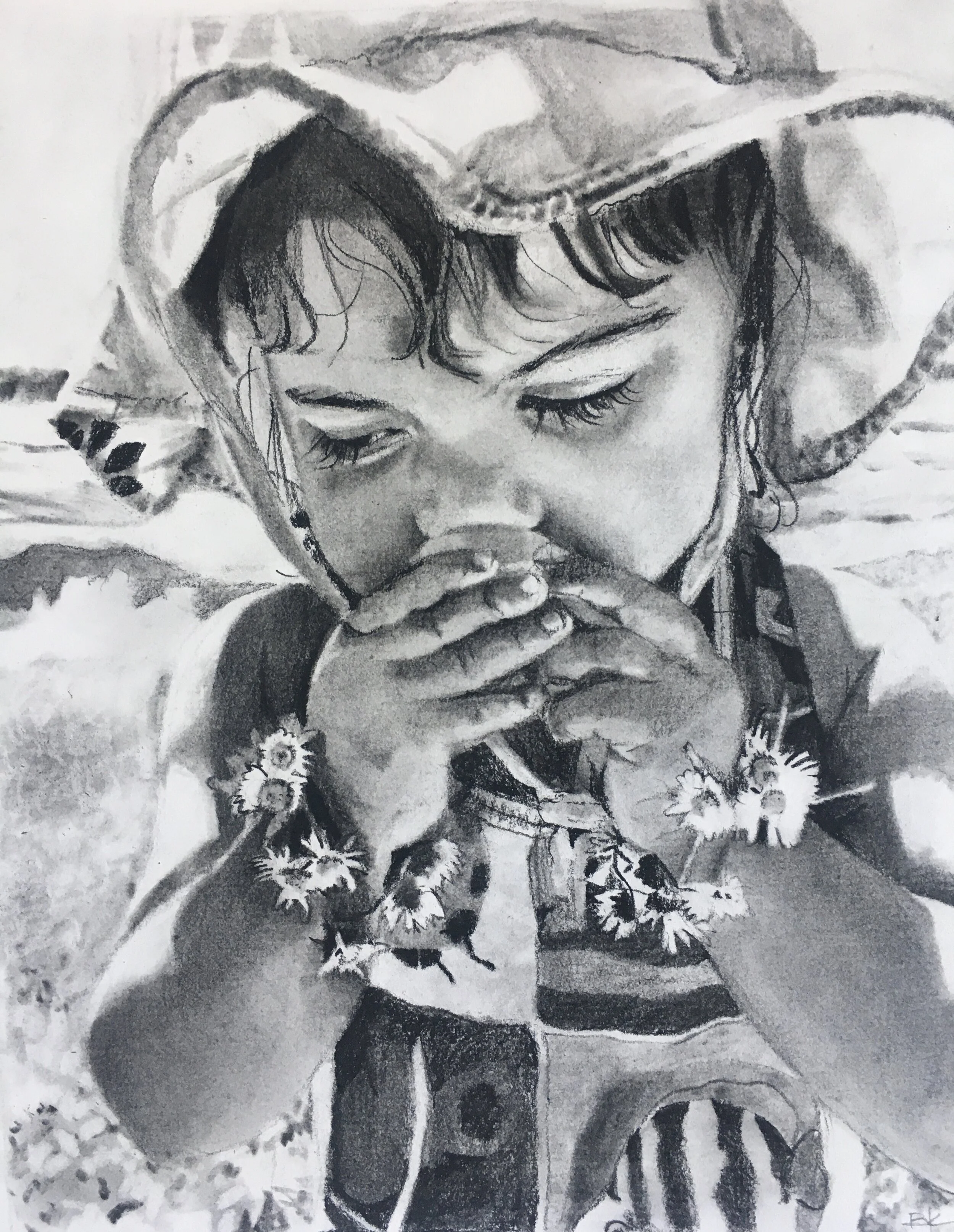 Neli Thea, charcoal, 2019