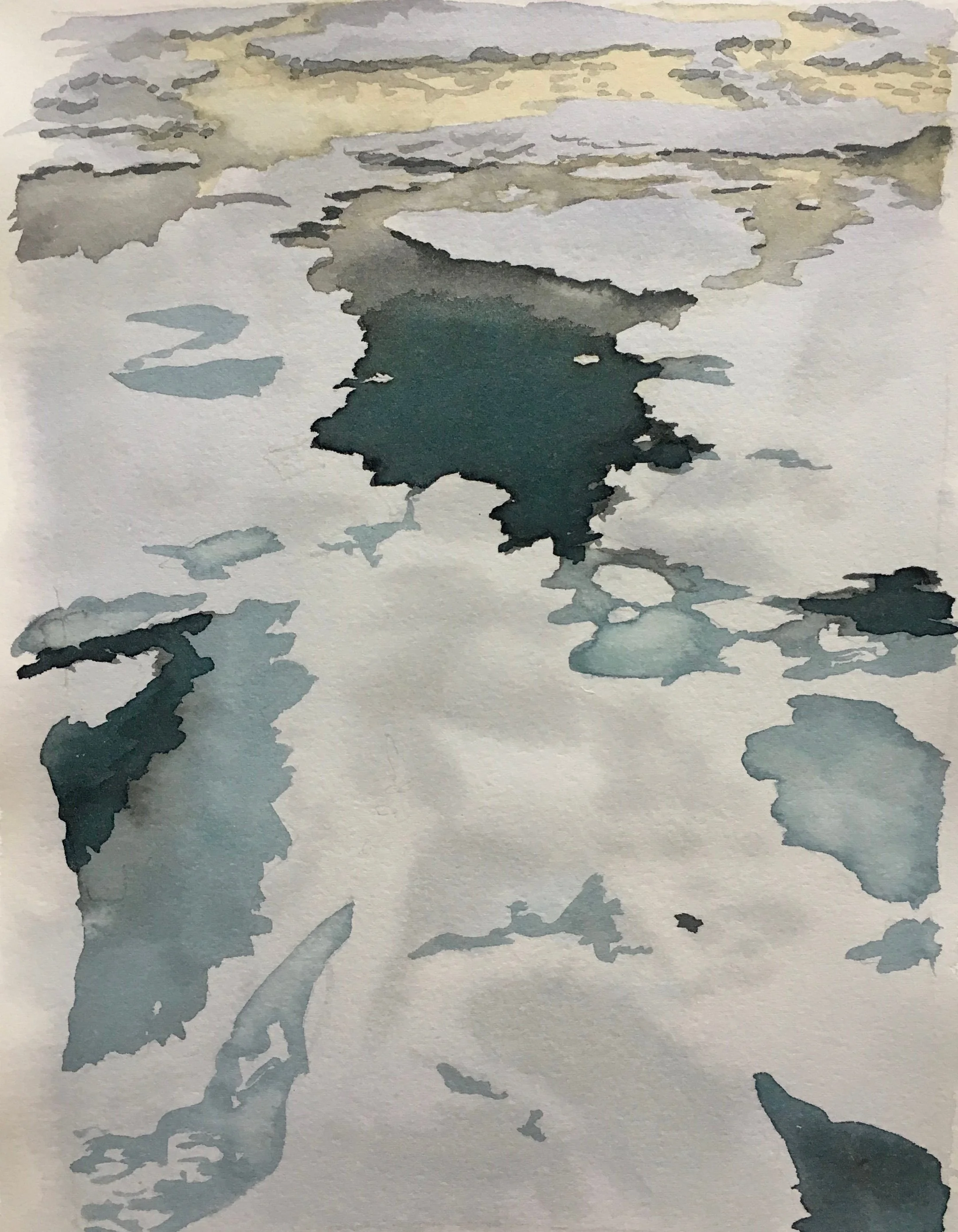 Frozen Light, watercolor, 2017