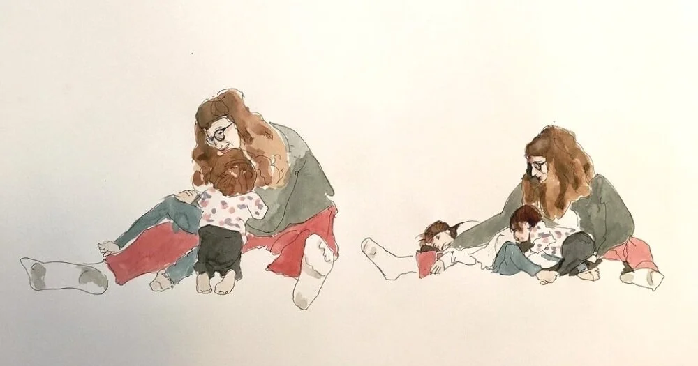 Mother Mountain, watercolor and ink, 14" x 20", 2020