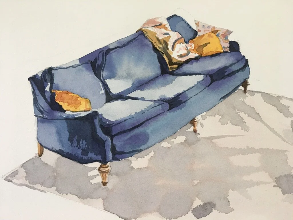 home, watercolor, 8" x 12", 2021