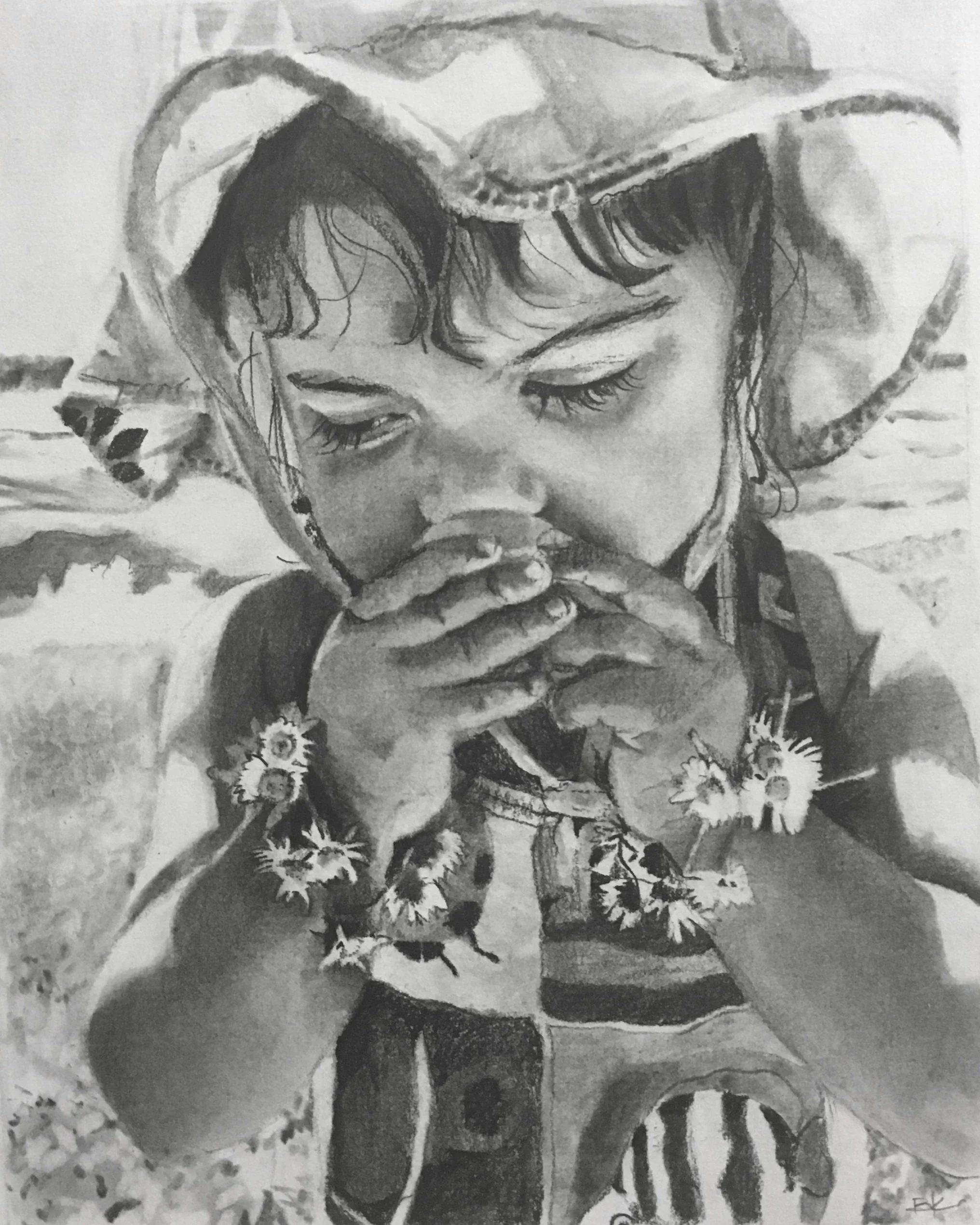 Neli Thea, charcoal, 2019