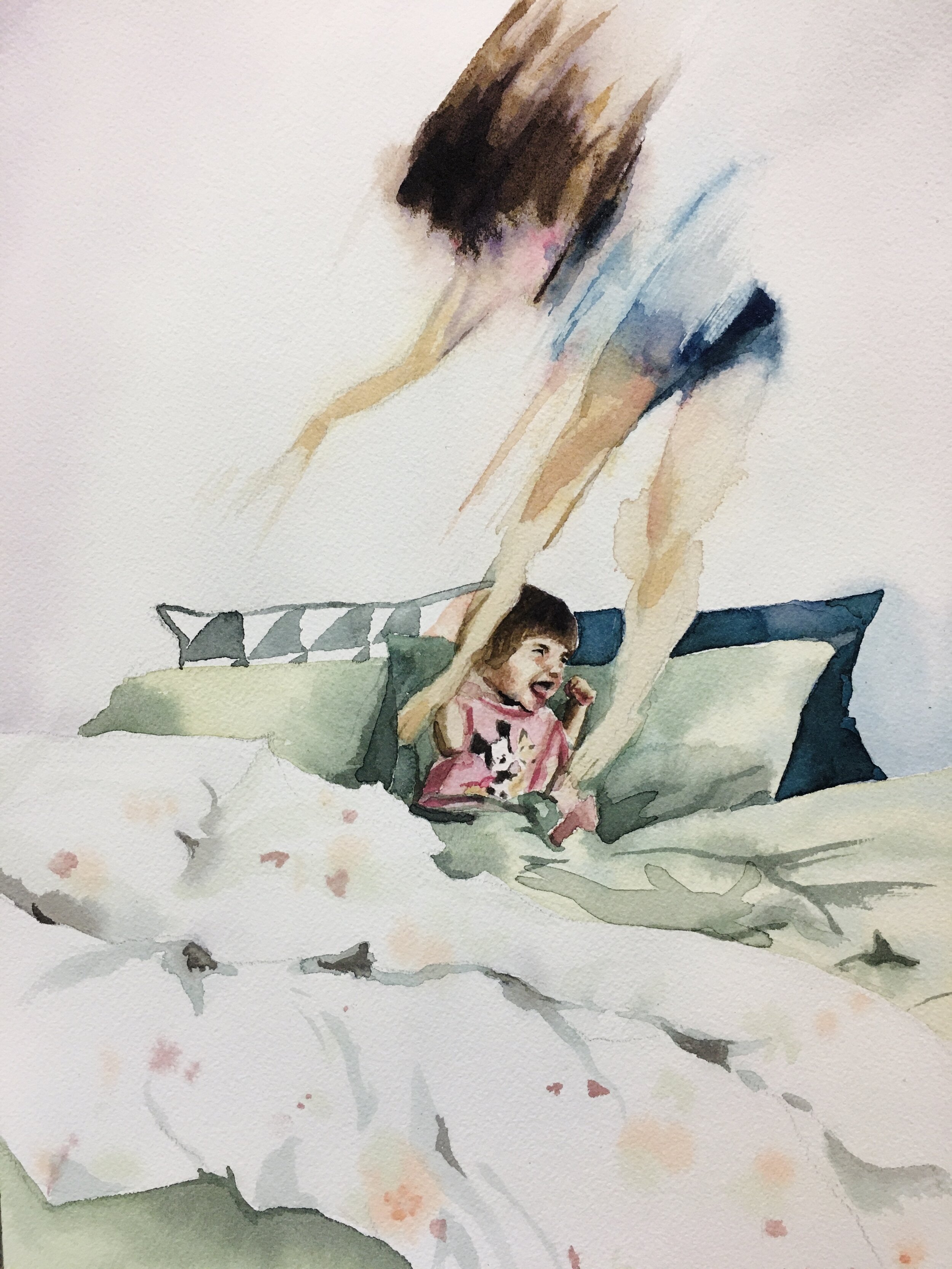 Again, 2020, 14" x 10" in, watercolor, $75 USD SOLD