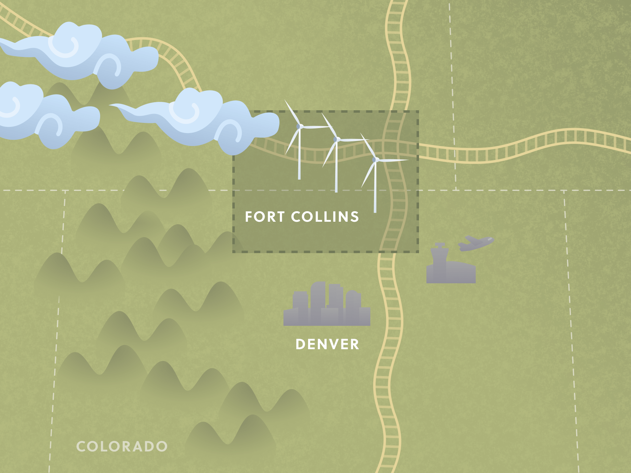 Windfarm location illustration