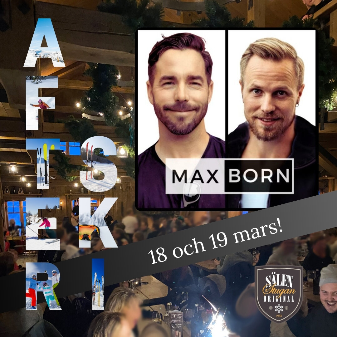 Nu har vi snart vilat klart, imorgon m&aring;ndag blir det Afterski igen🥳! M&aring;ndag &amp; Tisdag g&auml;stas vi av dessa sk&ouml;na killar i maxbornduo 🙌. P&aring; onsdag k&ouml;r @marcusmaxmusic solo men lika kul kommer vi ha &auml;nd&aring;! 