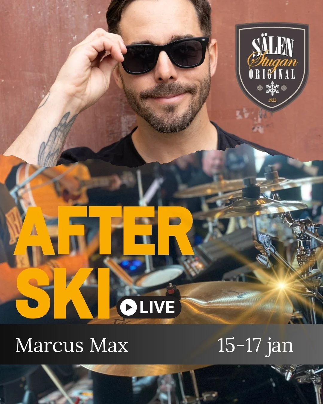 Nu b&ouml;rjar vi n&auml;rma oss helgen och idag torsdag kickar @marcusmaxmusic ig&aring;ng den med en hejdundrande Afterski🥳. Sen k&ouml;r vi p&aring; med Afterski fram till l&ouml;rdag🙌. 

Bord f&ouml;r lunch och Afterski bokas hemsida, se l&auml