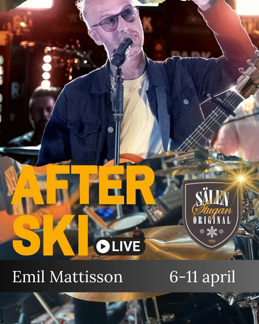 P&aring; scen denna Afterski vecka - ta da - Emil Mattisson!!!!!!🥳😎
Det blir garanterat kul, bra och roligt. Vi har lediga bord f&ouml;r lunch och Afterski s&aring; in och boka s&aring; ses vi! 💛🤎

Boka p&aring; v&aring;r hemsida, l&auml;nk i Bio