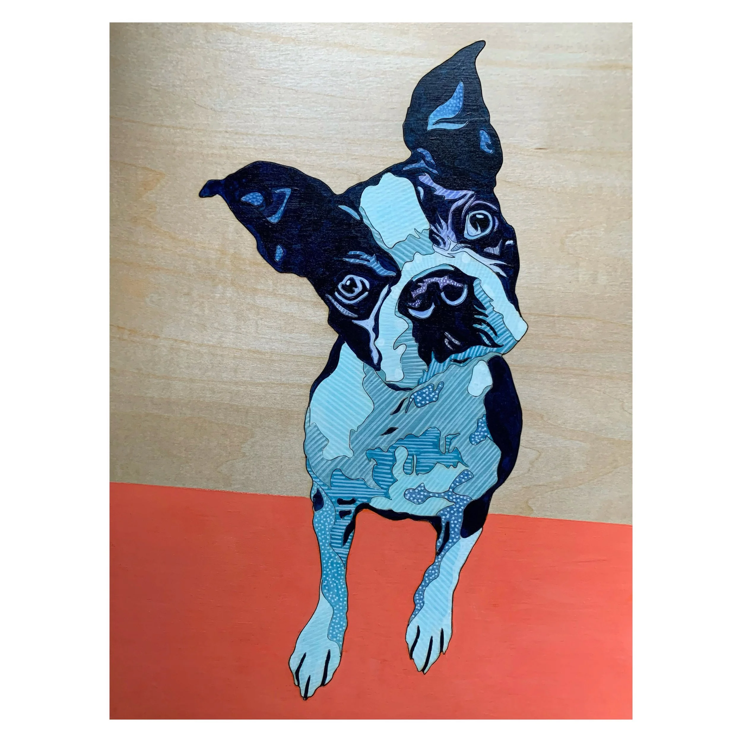 " Georgia" acrylic on wood panel