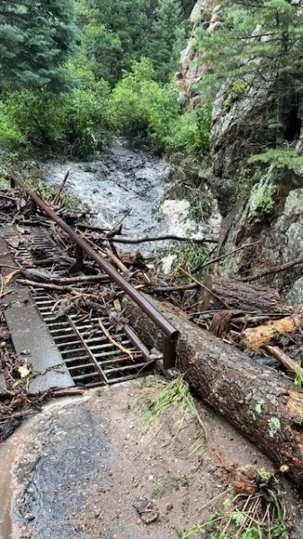 Damage to Middle Creek intake after major storm event