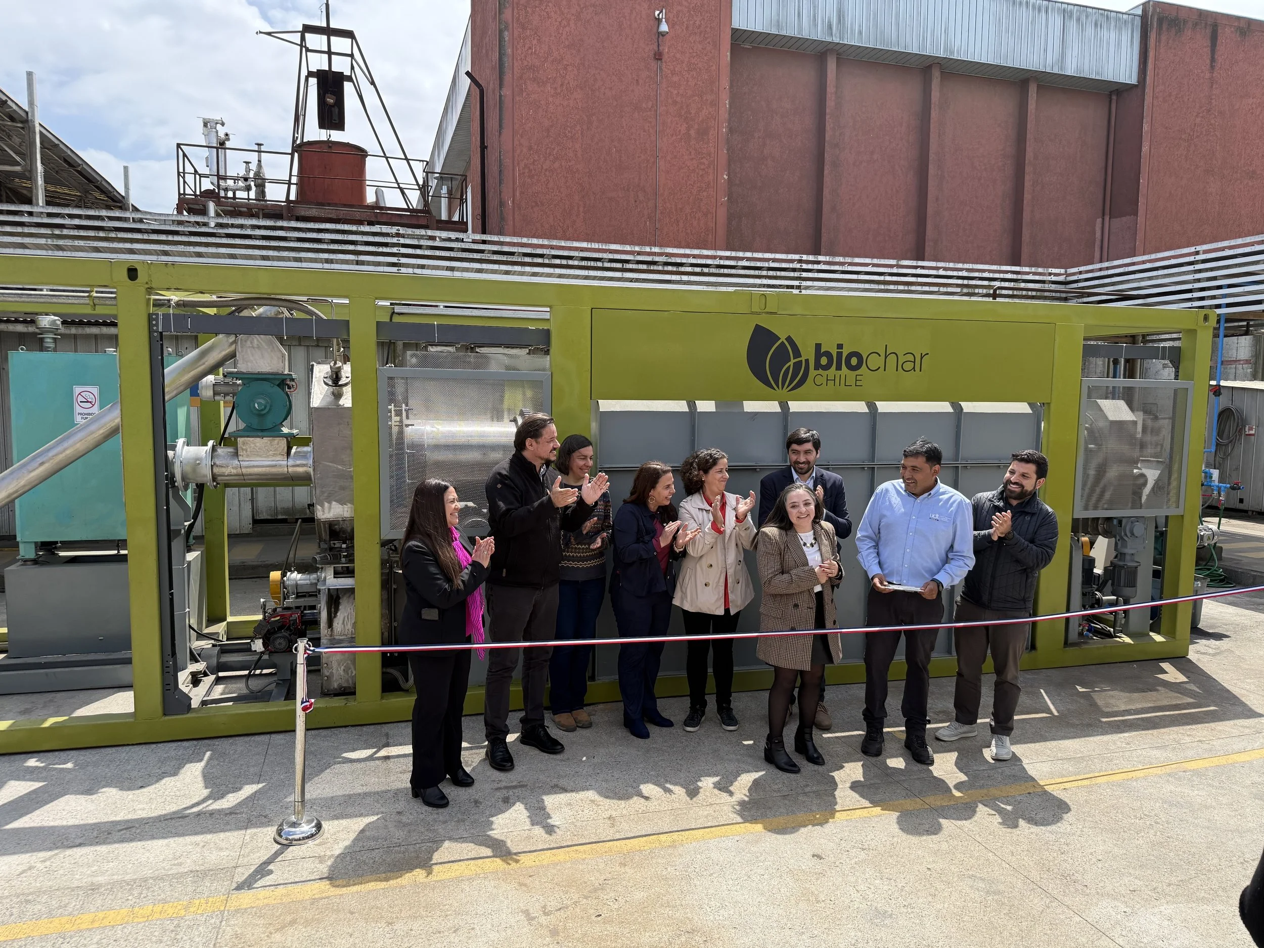 Celebrating the launch of Chile’s first semi‑industrial biochar plant