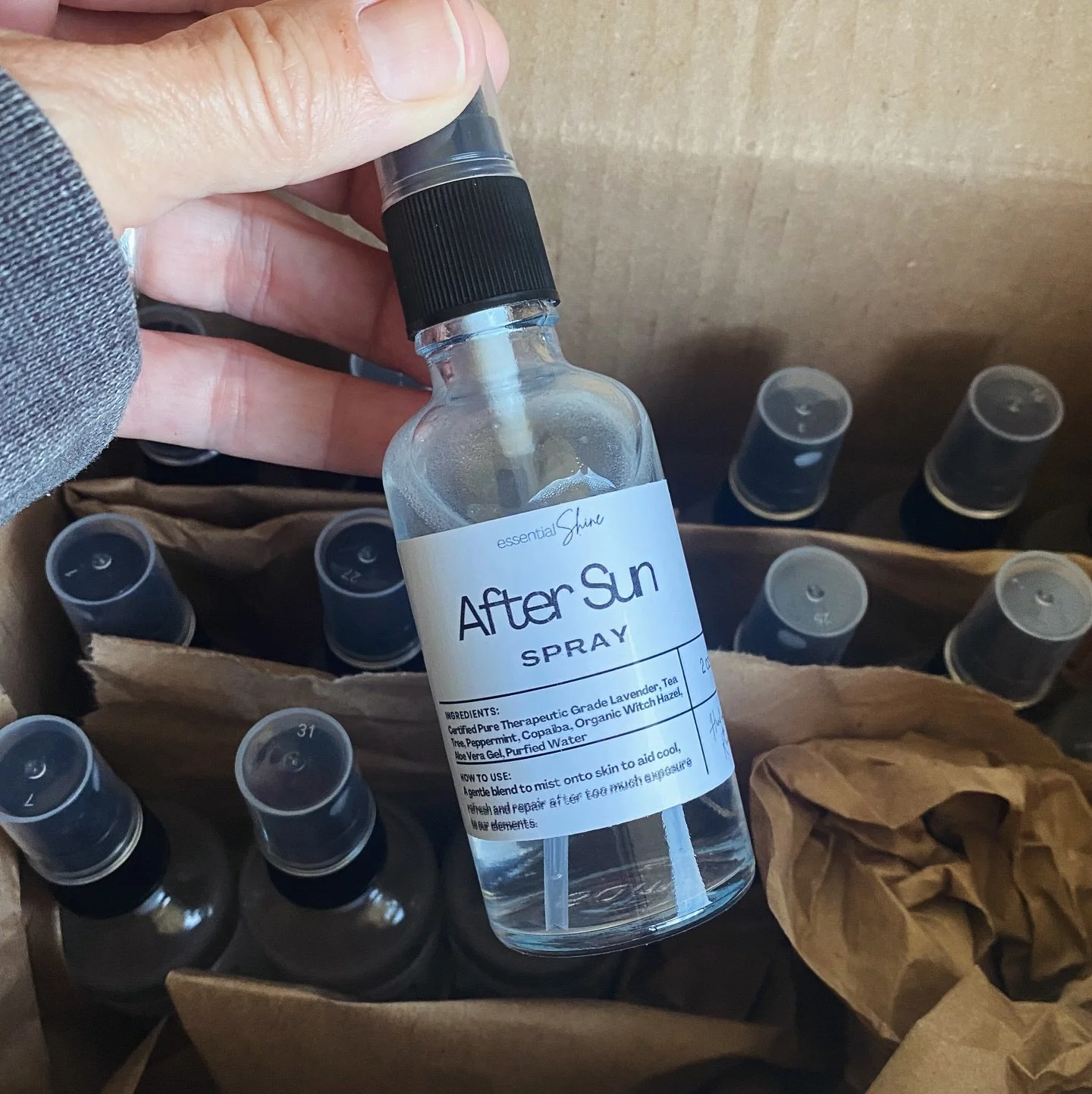 Too much Sun? ☀️ 😅
A gentle effective skin aid :: Our After Sun body mist is a soothing blend designed to refresh and nourish your skin following sun exposure.
Infused with certified pure therapeutic grade essential oils of lavender, peppermint, te