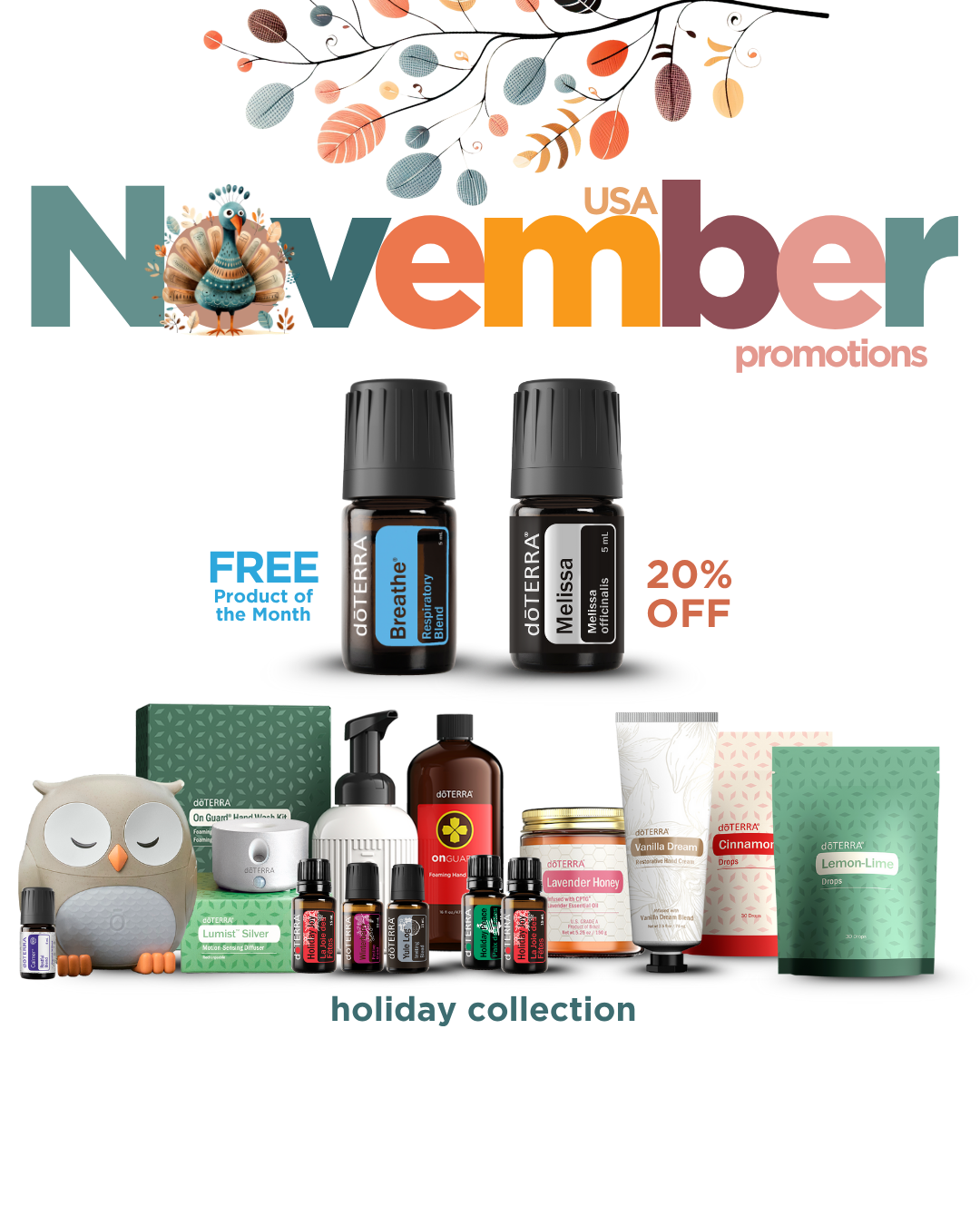 doTERRA November Promotions: Breathe &amp; Melissa 