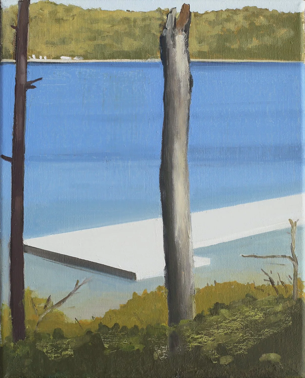 Dock with Tree, 2025, 16 x 12, 2025