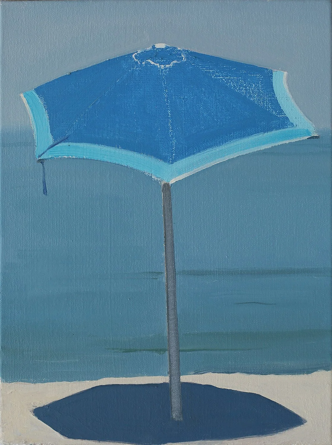 Blue Umbrella, 2025, oil on canvas, 16 x 12 in.