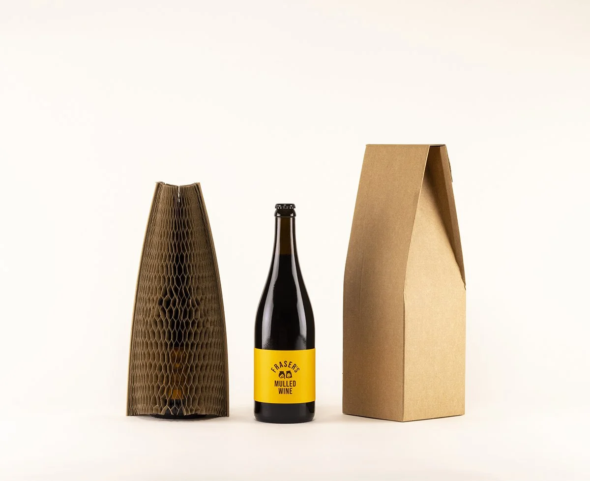 Premium gift bottle of Fraser's Mulled Wine made by hand delivered in eco packaging