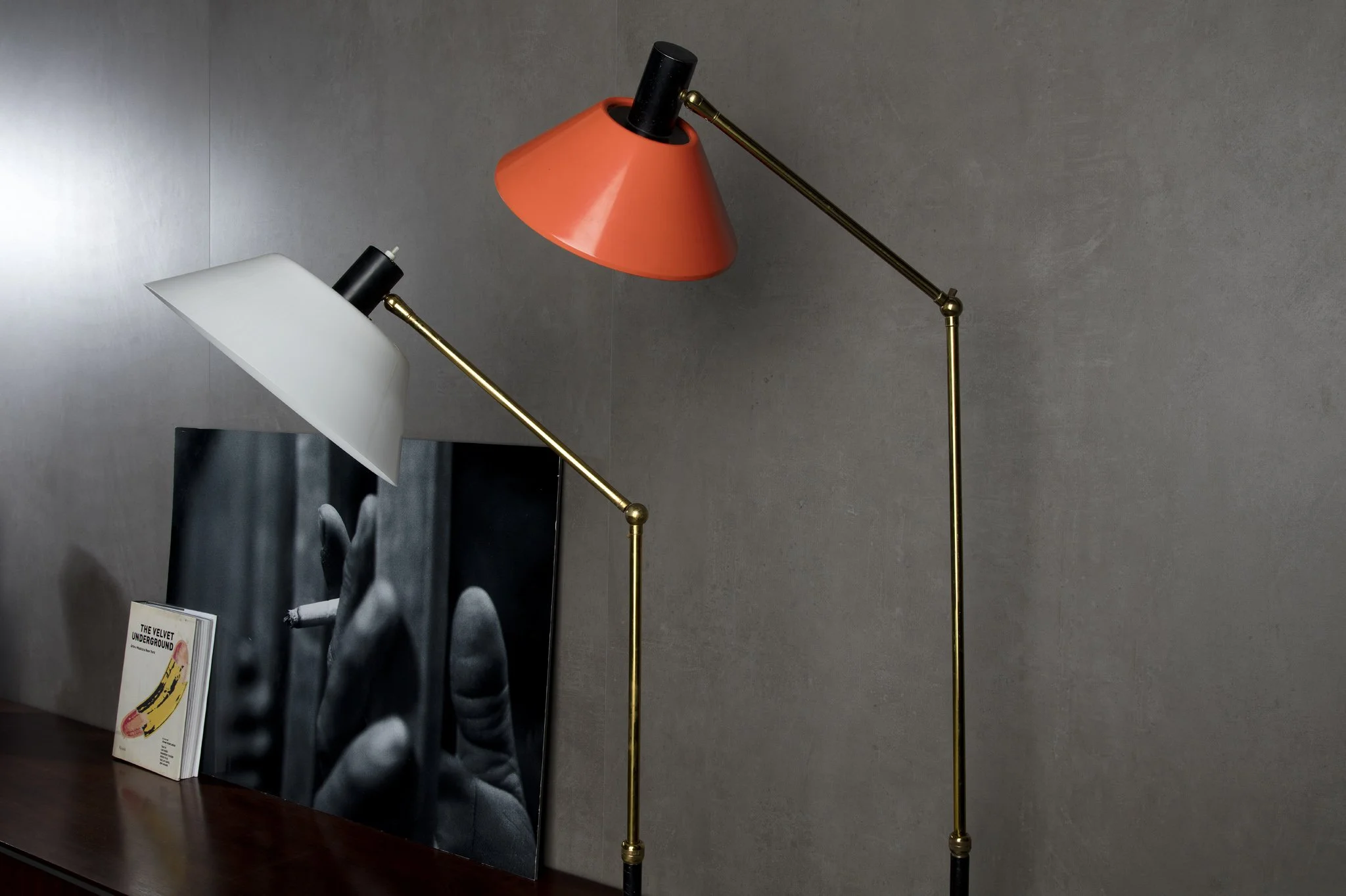 Minimal concrete look tile enhancing contemporary interior styling.